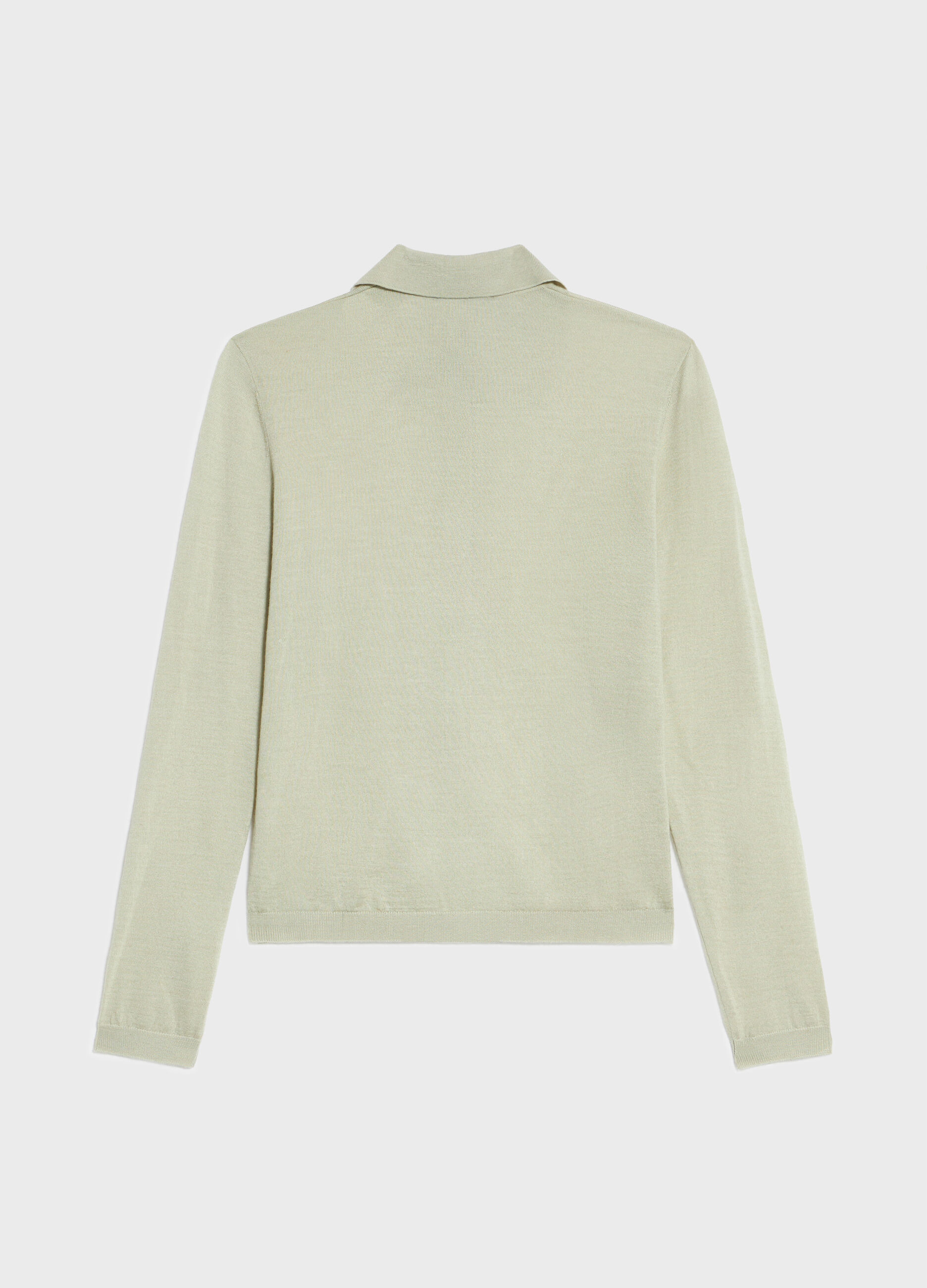 Polo neck with long sleeves in wool blend