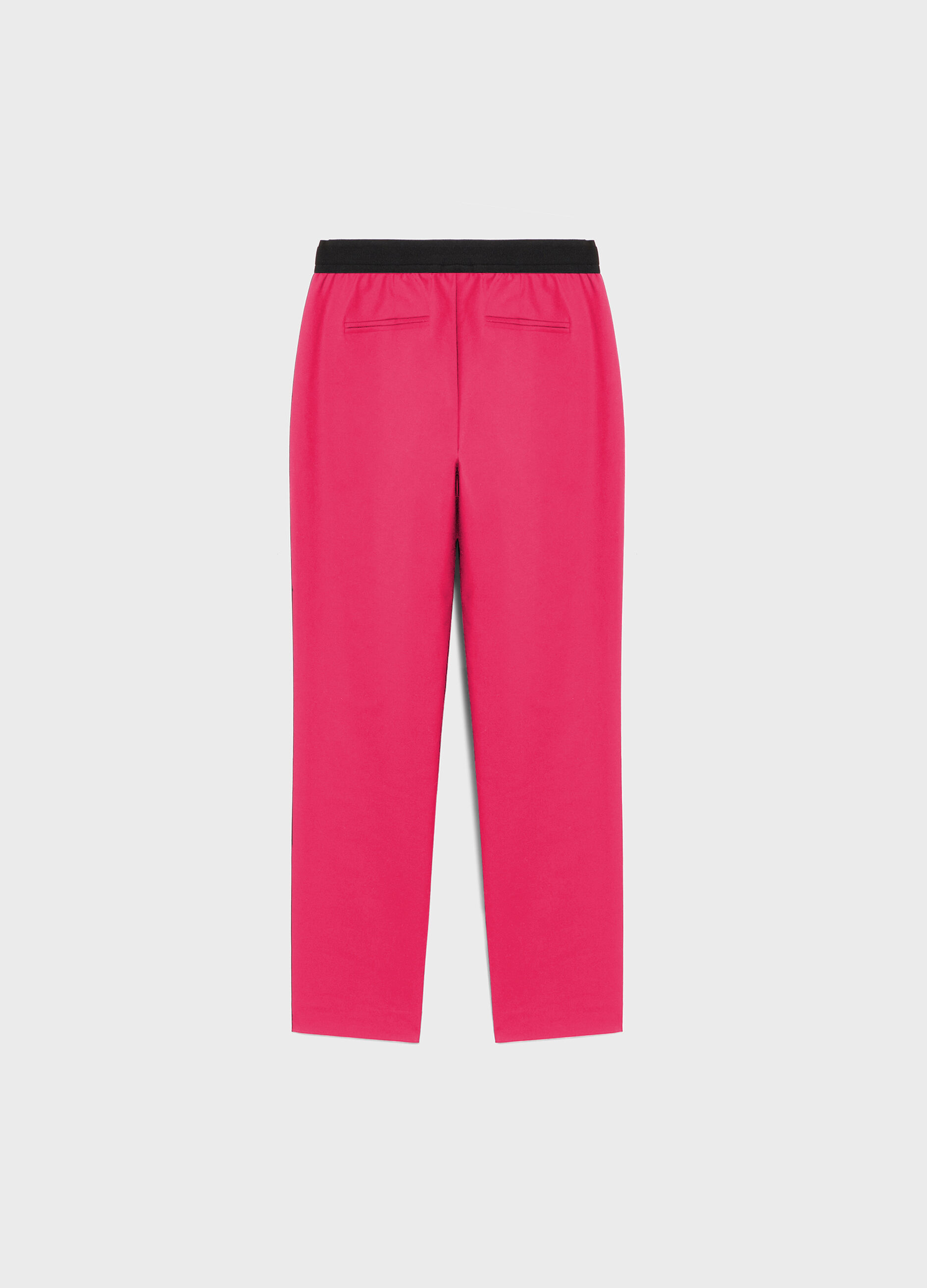 Pink cigarette trousers with elastic_5