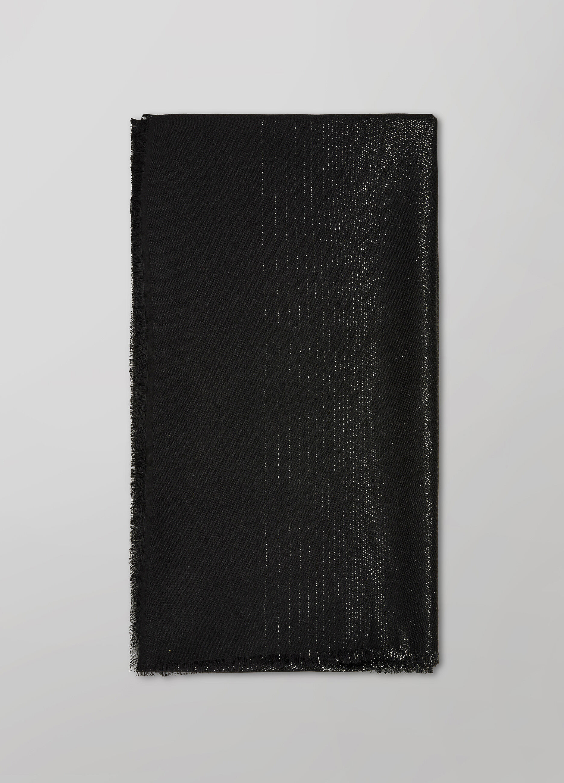 Wool-blend scarf with lurex thread