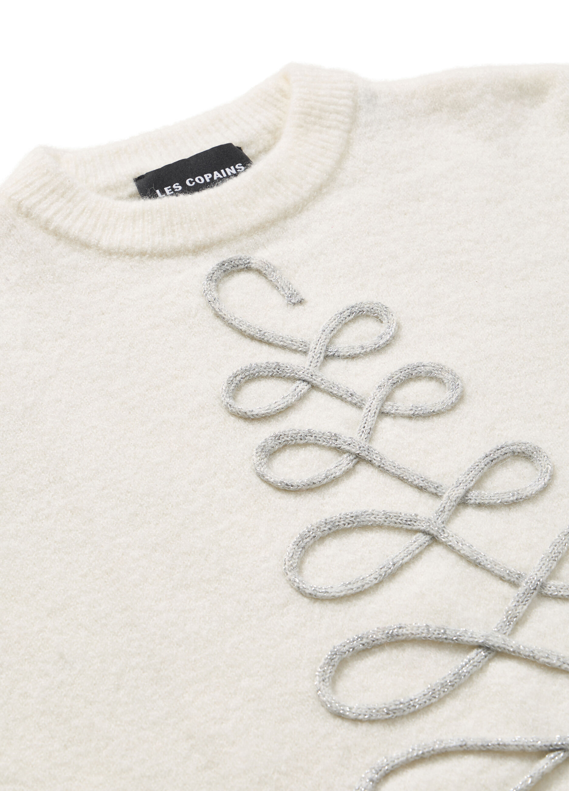 Maglione girocollo in misto lana e alpaca