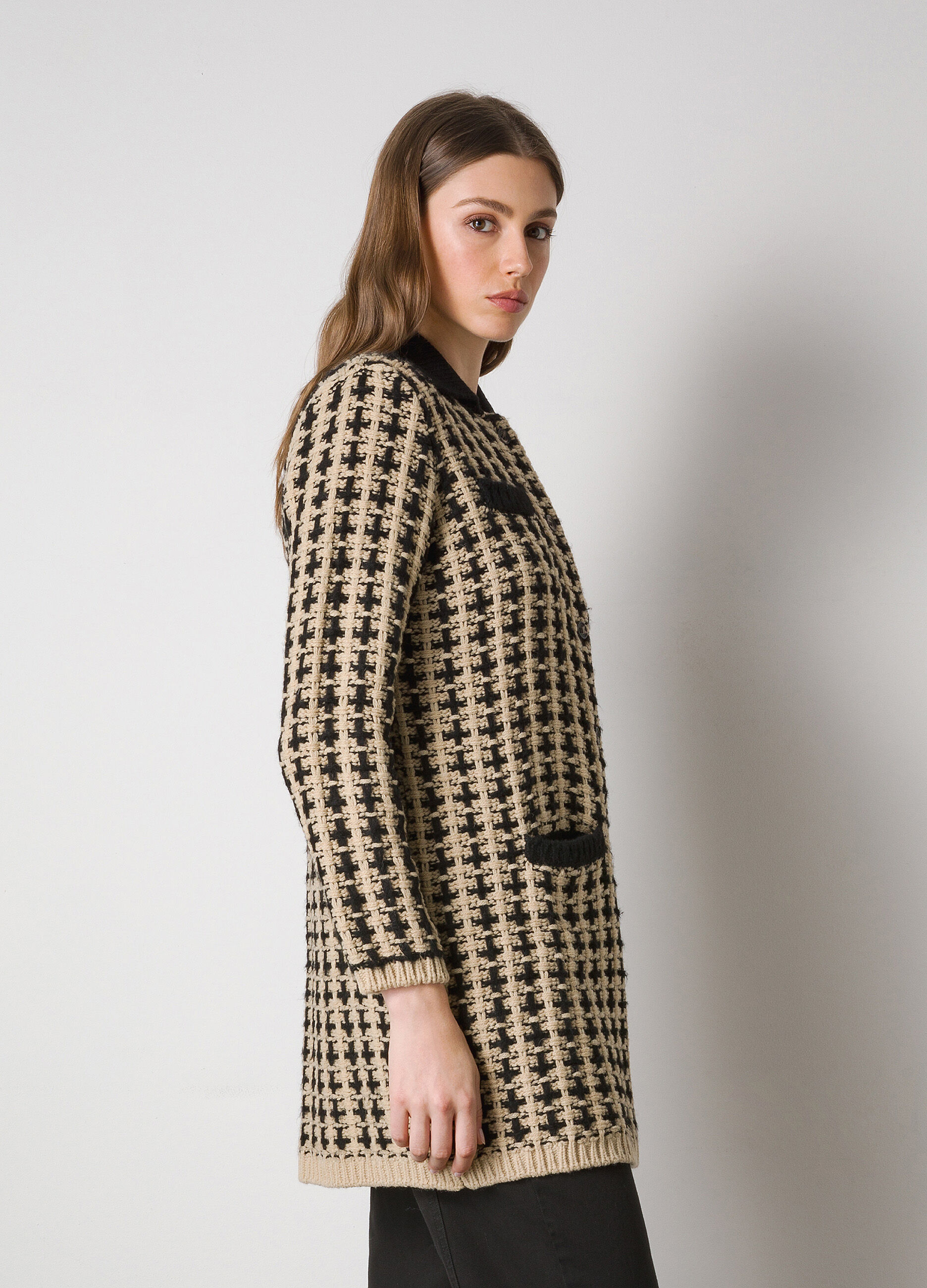 Long tricot cardigan in alpaca wool blend_3