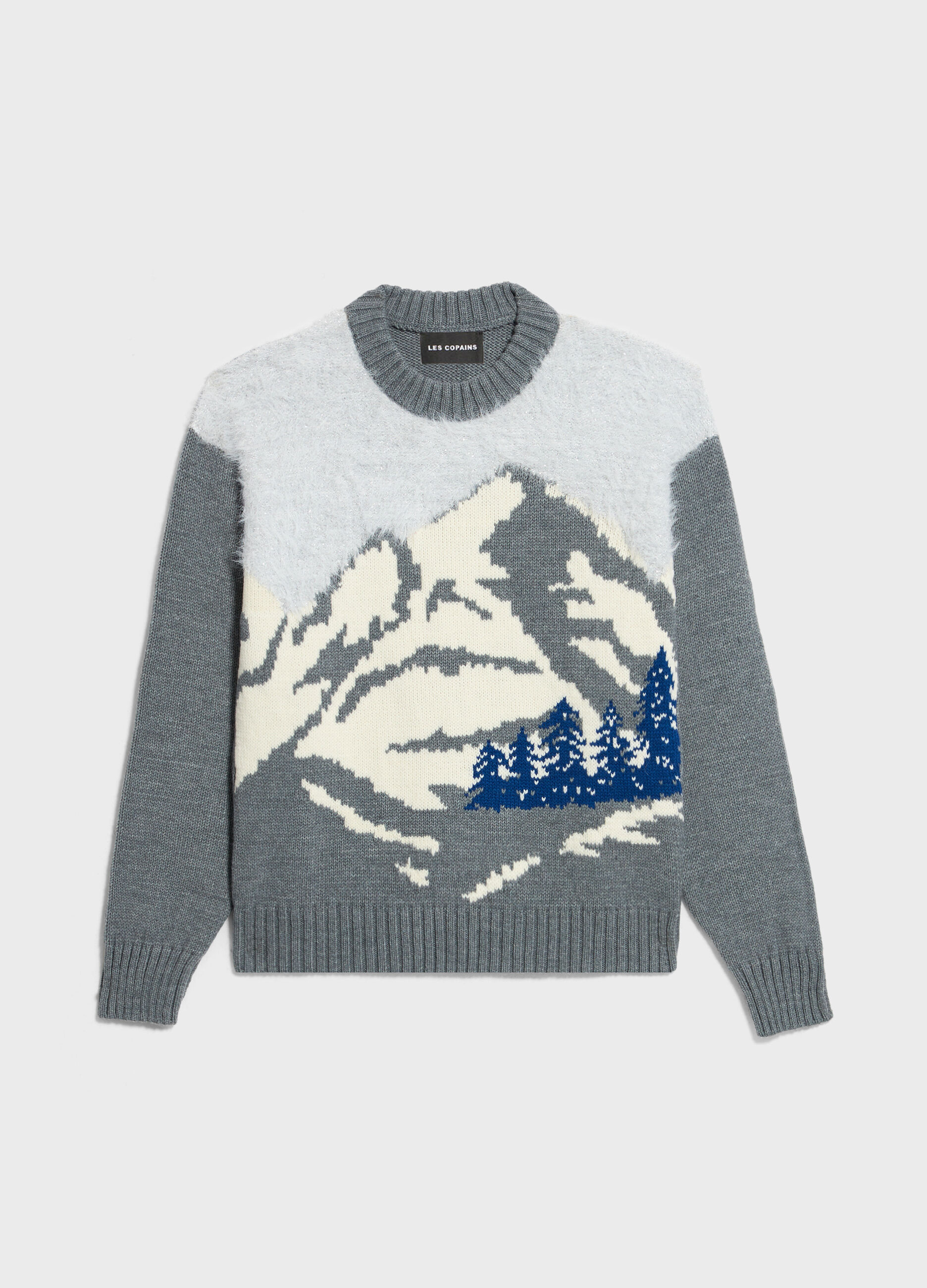 Maglione tricot con disegno jacquard