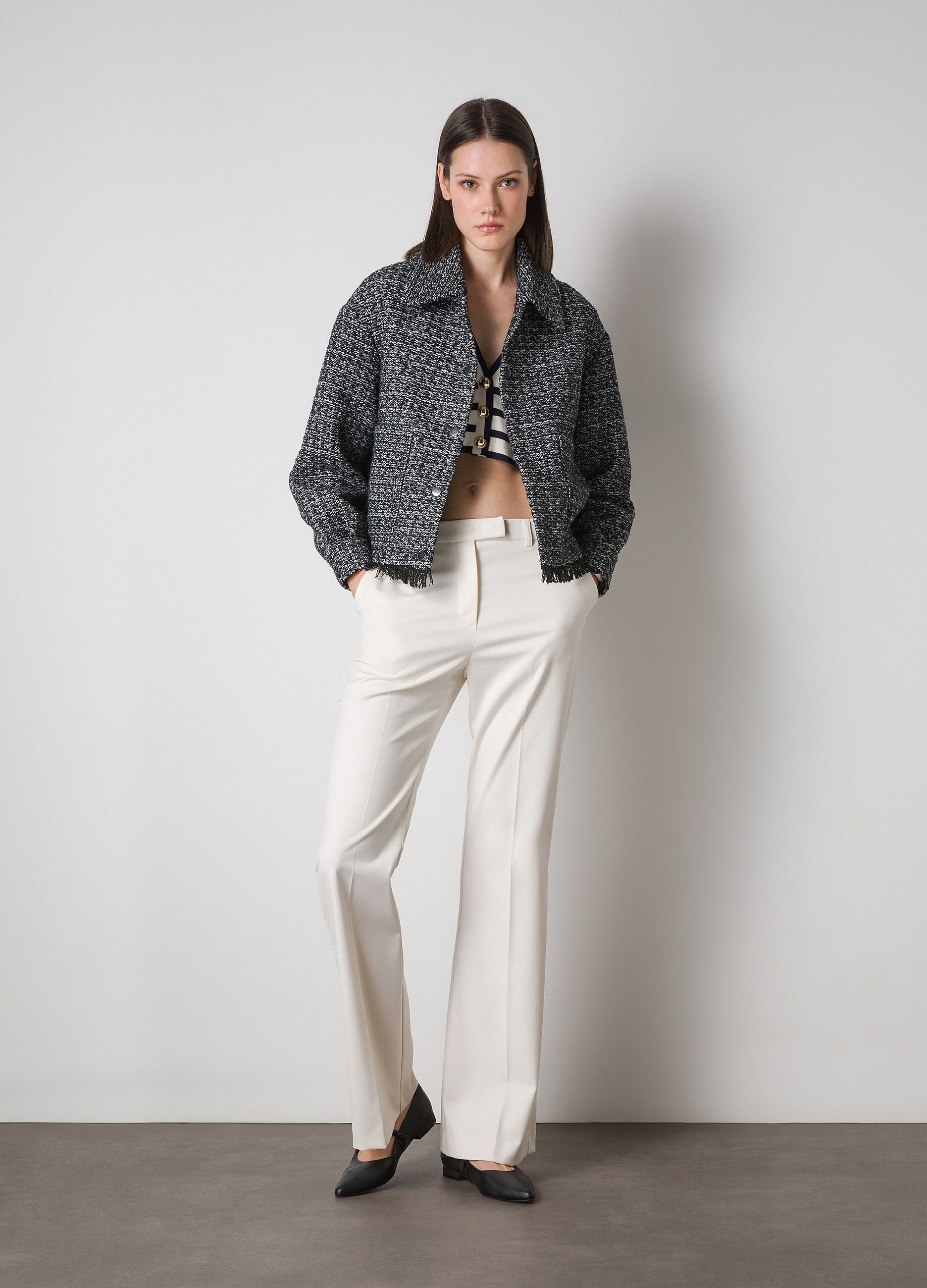 Bouclé wool blend coat_0