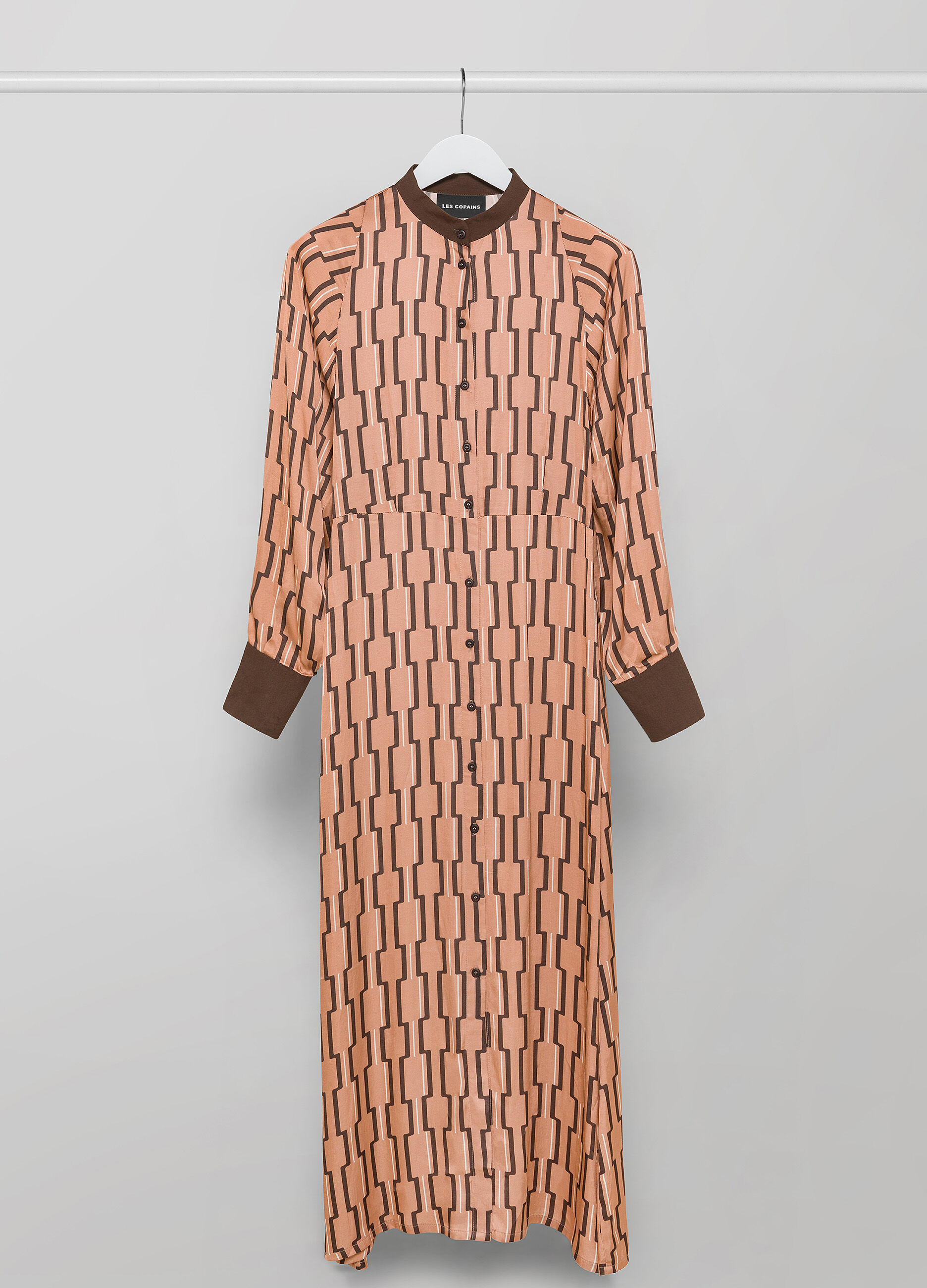 Long dress with geometric pattern