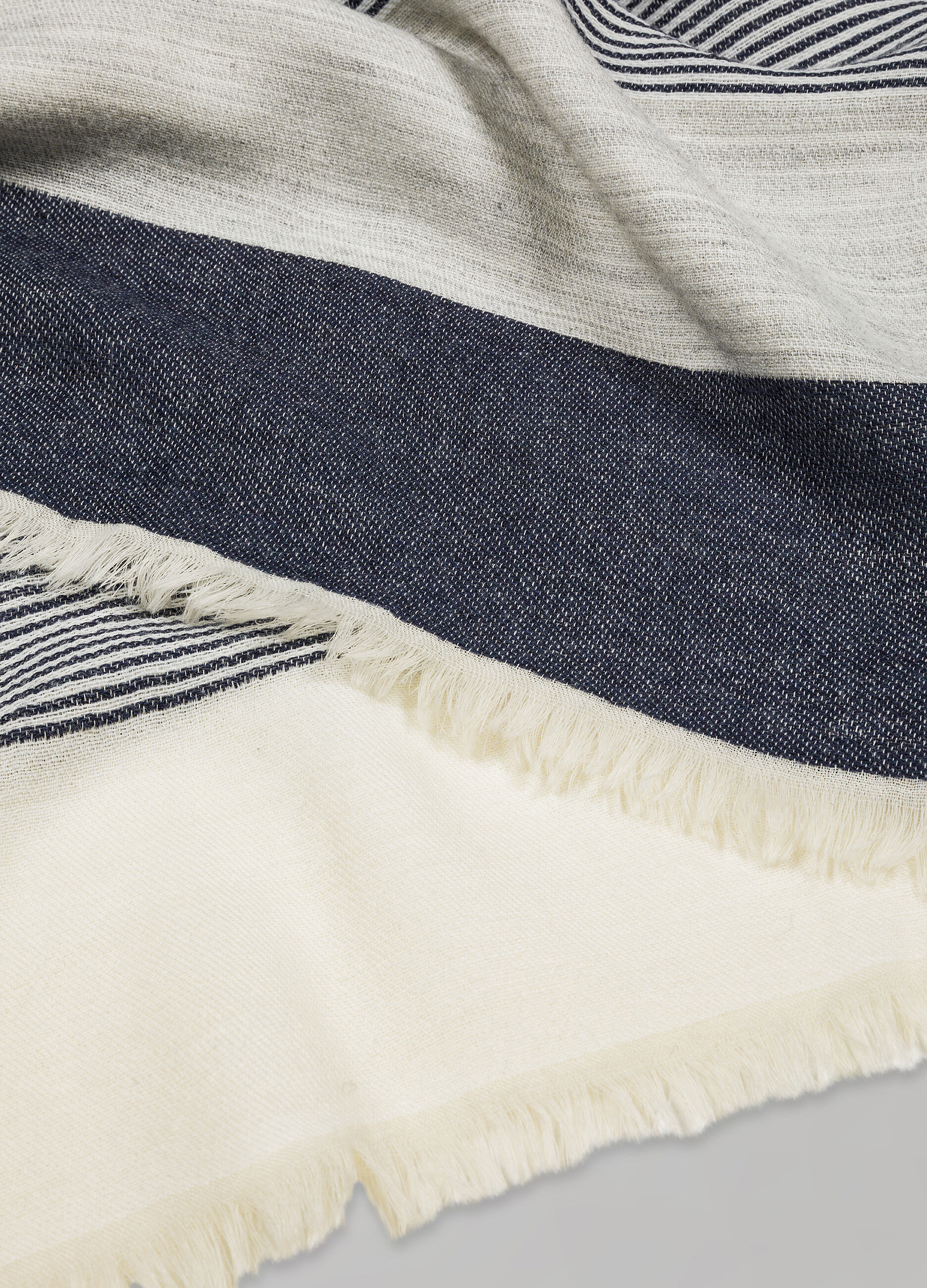 Wool-blend striped scarf