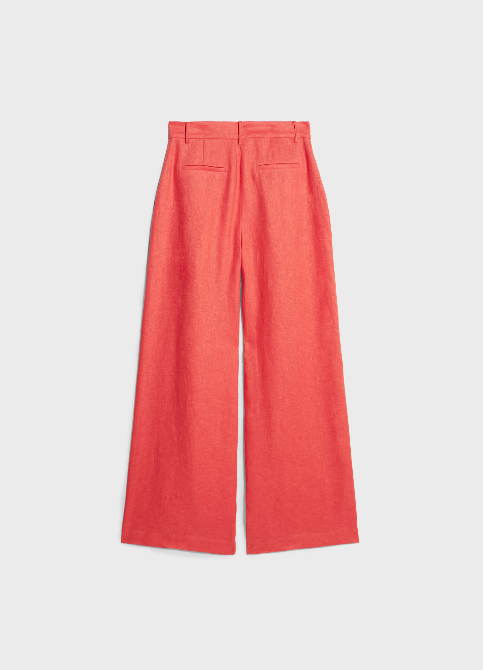 Wide-leg trousers in linen