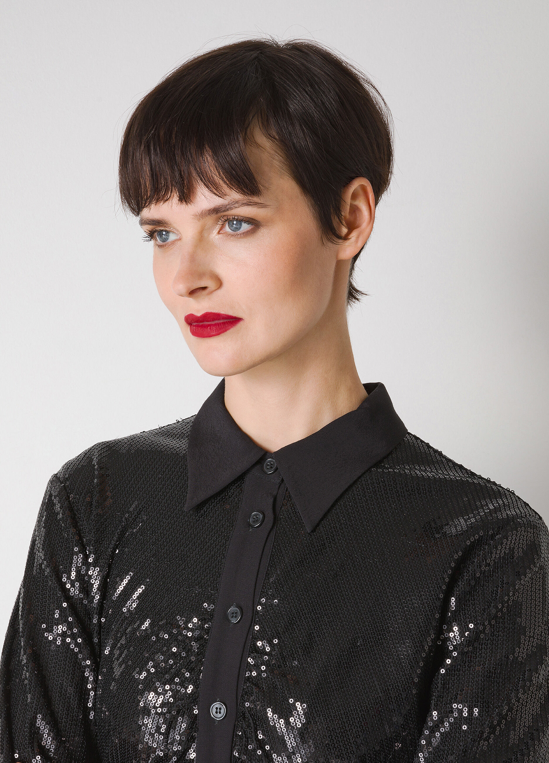 Black short sequin dress_2