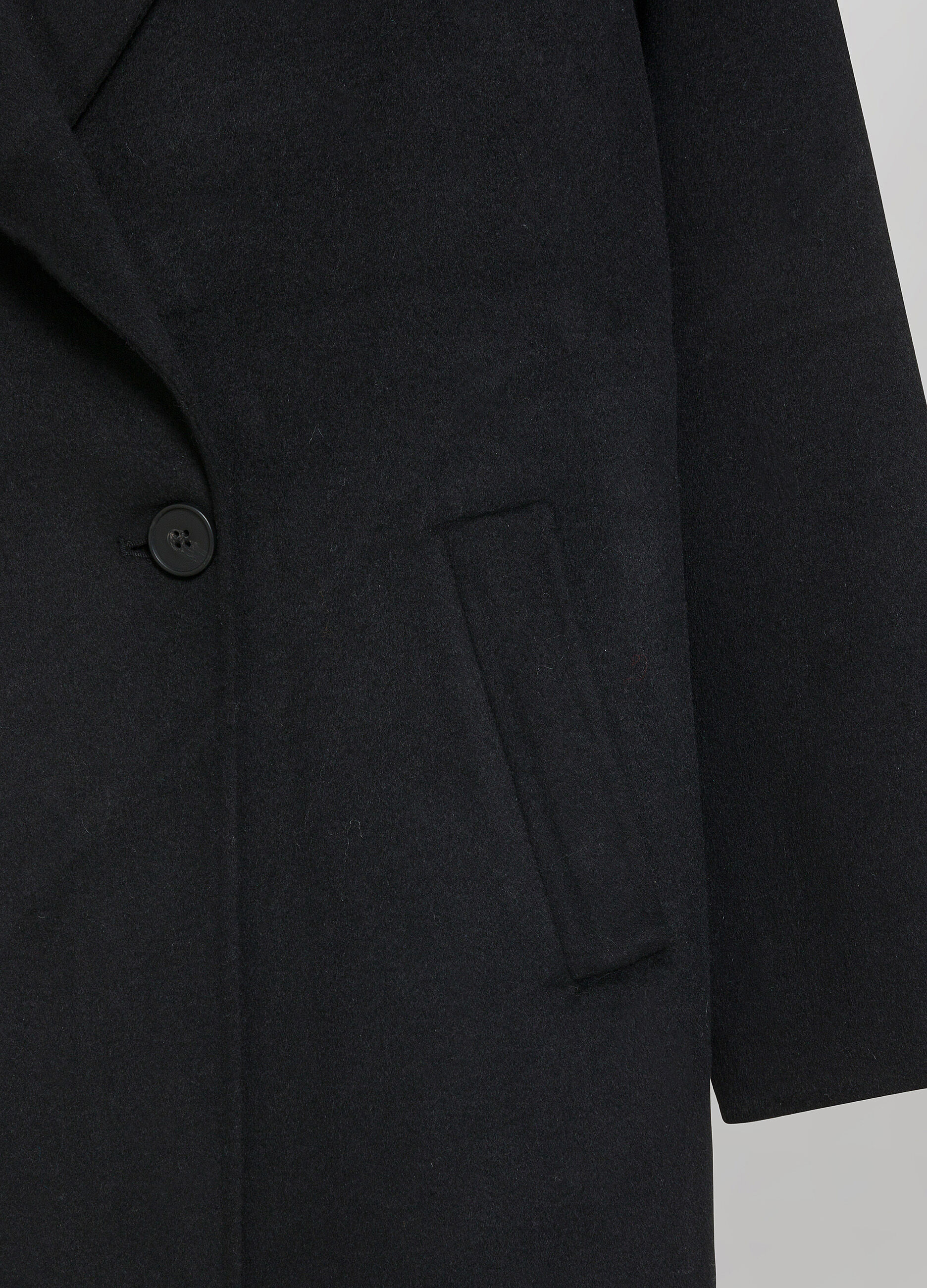 Green wool blend long coat