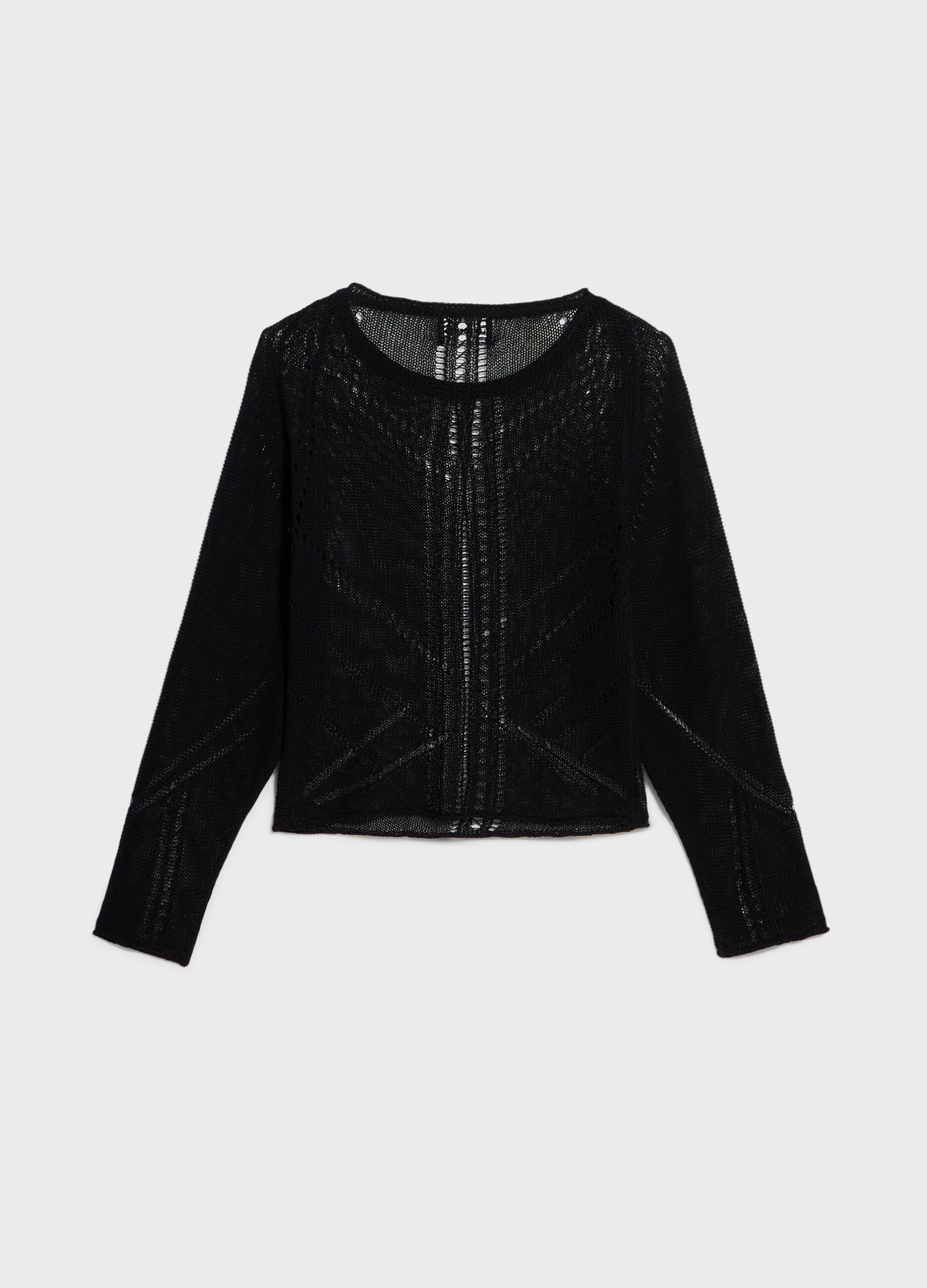 Openwork knitted top_5