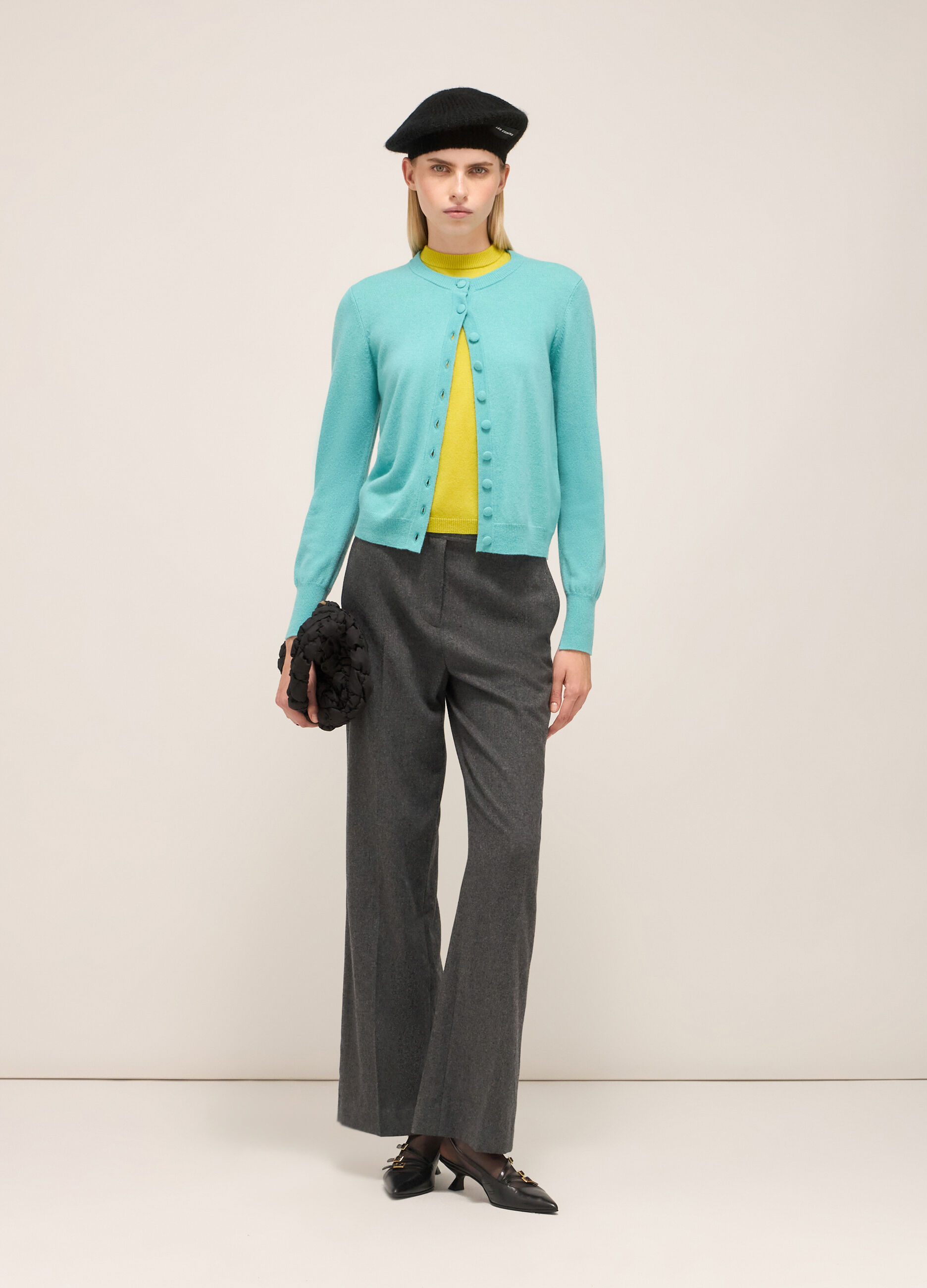 Knitted cardigan in merino wool  