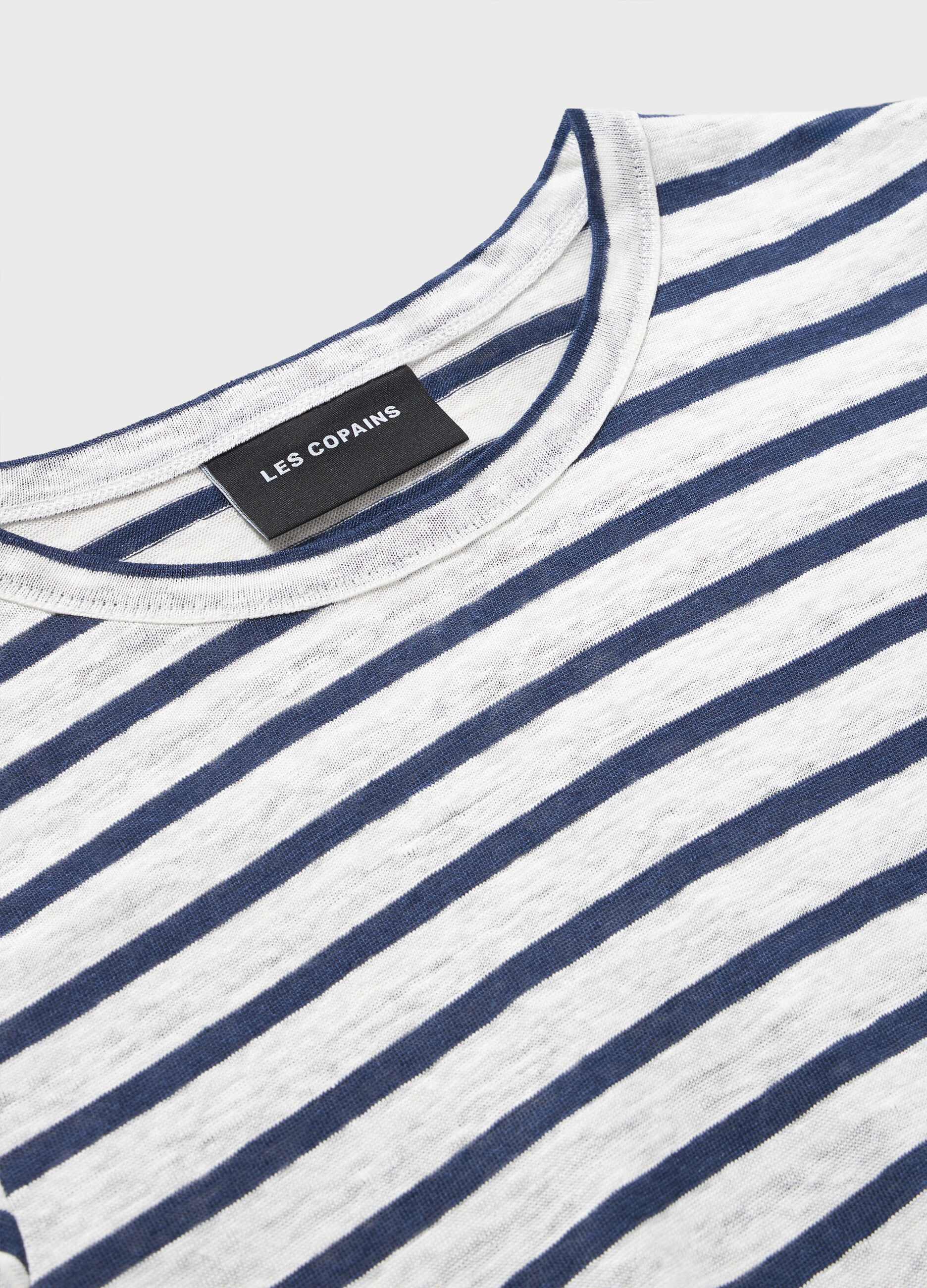 Striped T-shirt in pure linen_4
