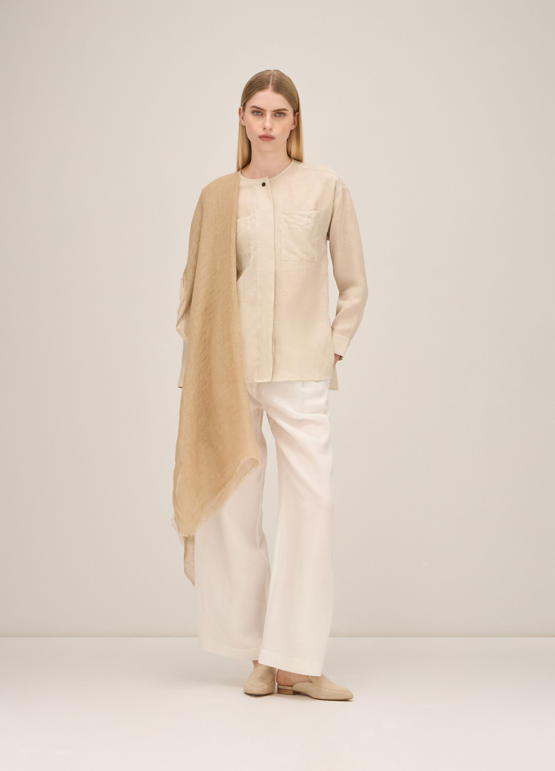 Lyocell and linen trousers_0