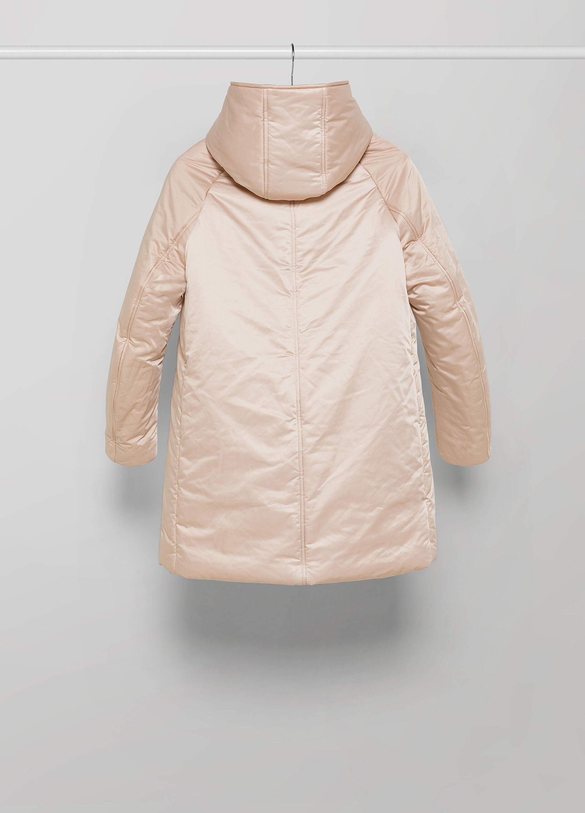 Satin-effect down jacket with hood_5