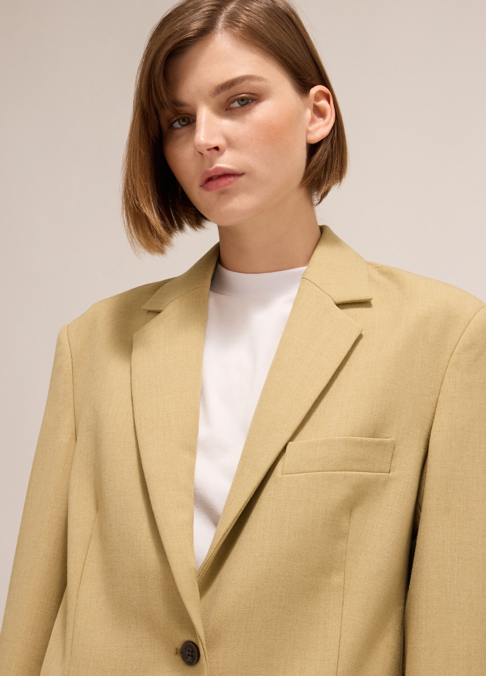 Blazer long fermé par deux boutons