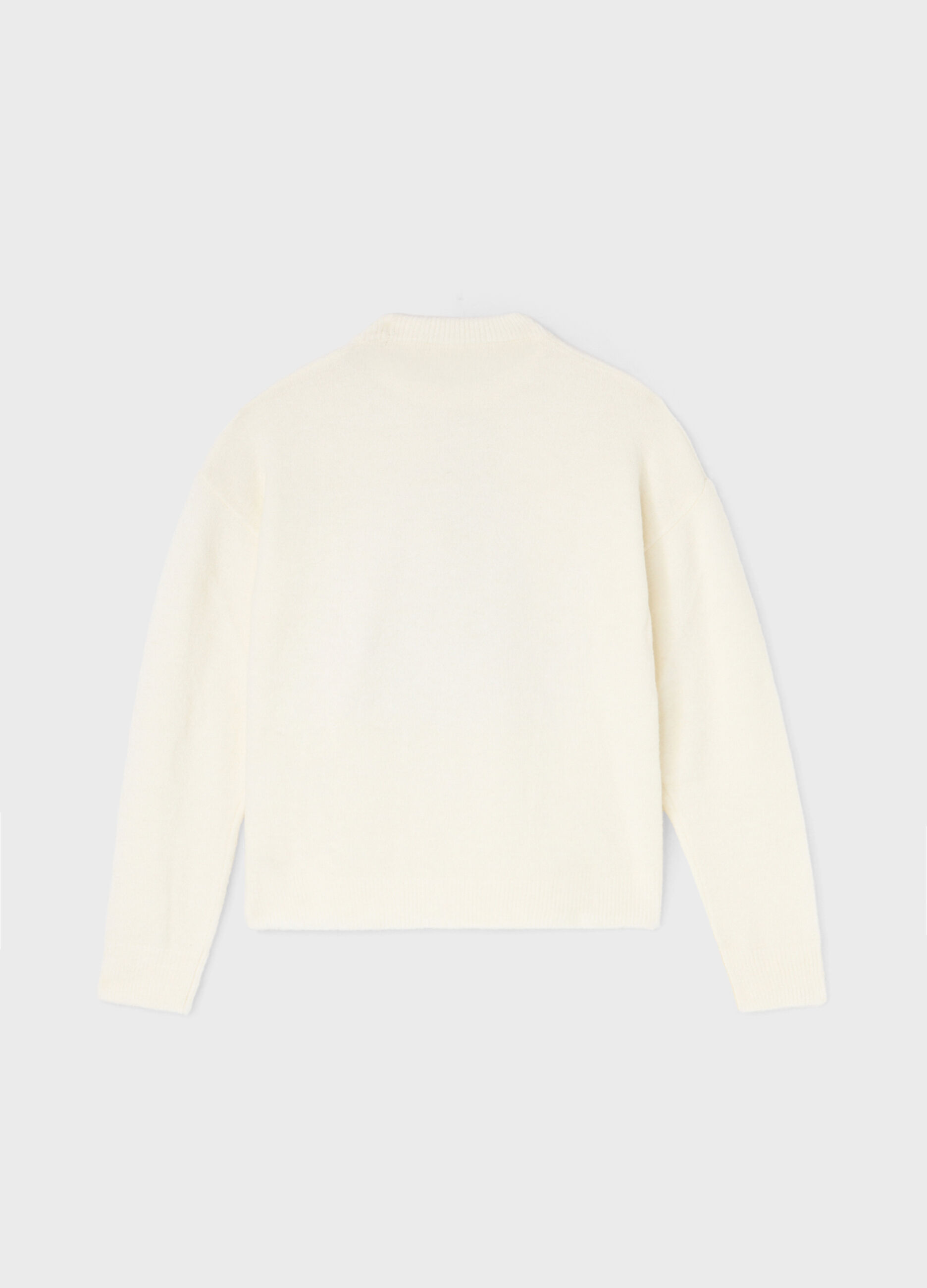 Maglione girocollo in misto lana e alpaca