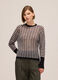 Striped crew-neck sweater in wool and mohair blend_1