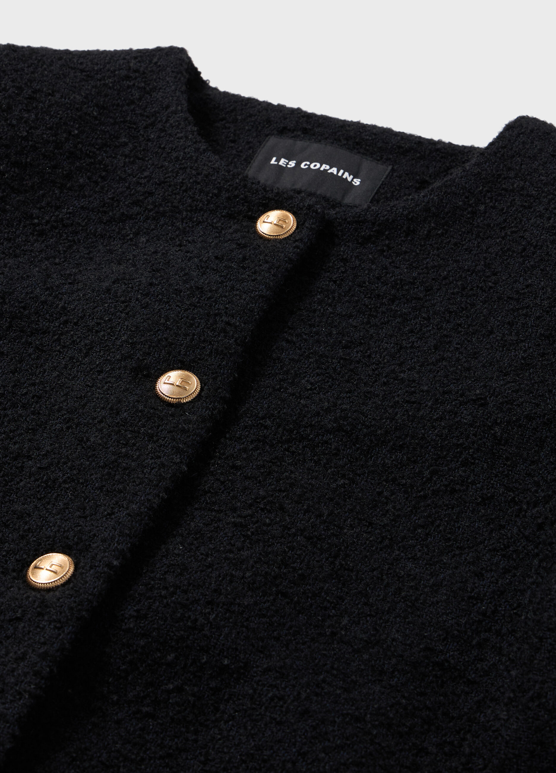 Coat in bouclé wool blend