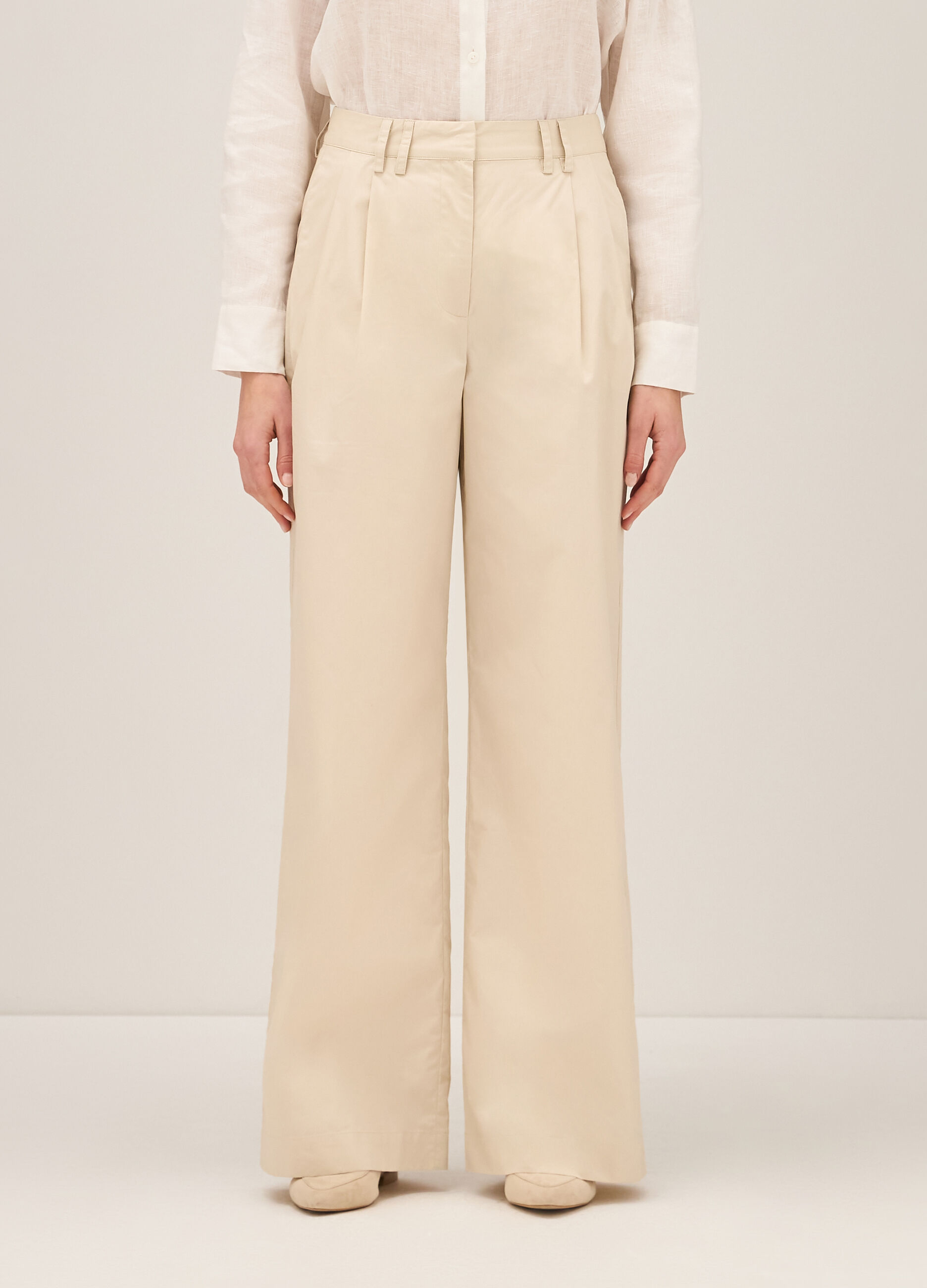 Straight fit trousers in cotton_1