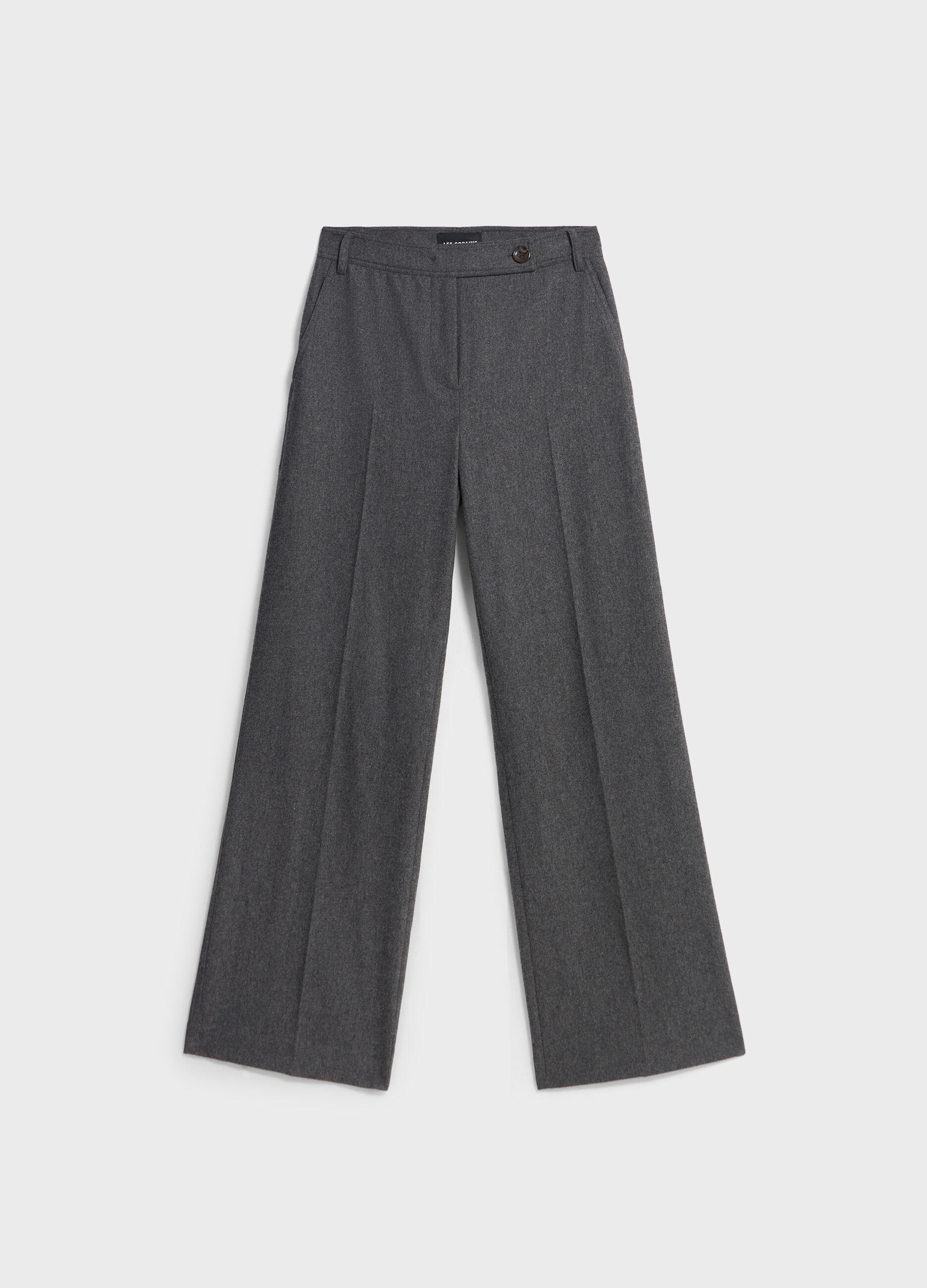 Straight-leg trousers in wool blend