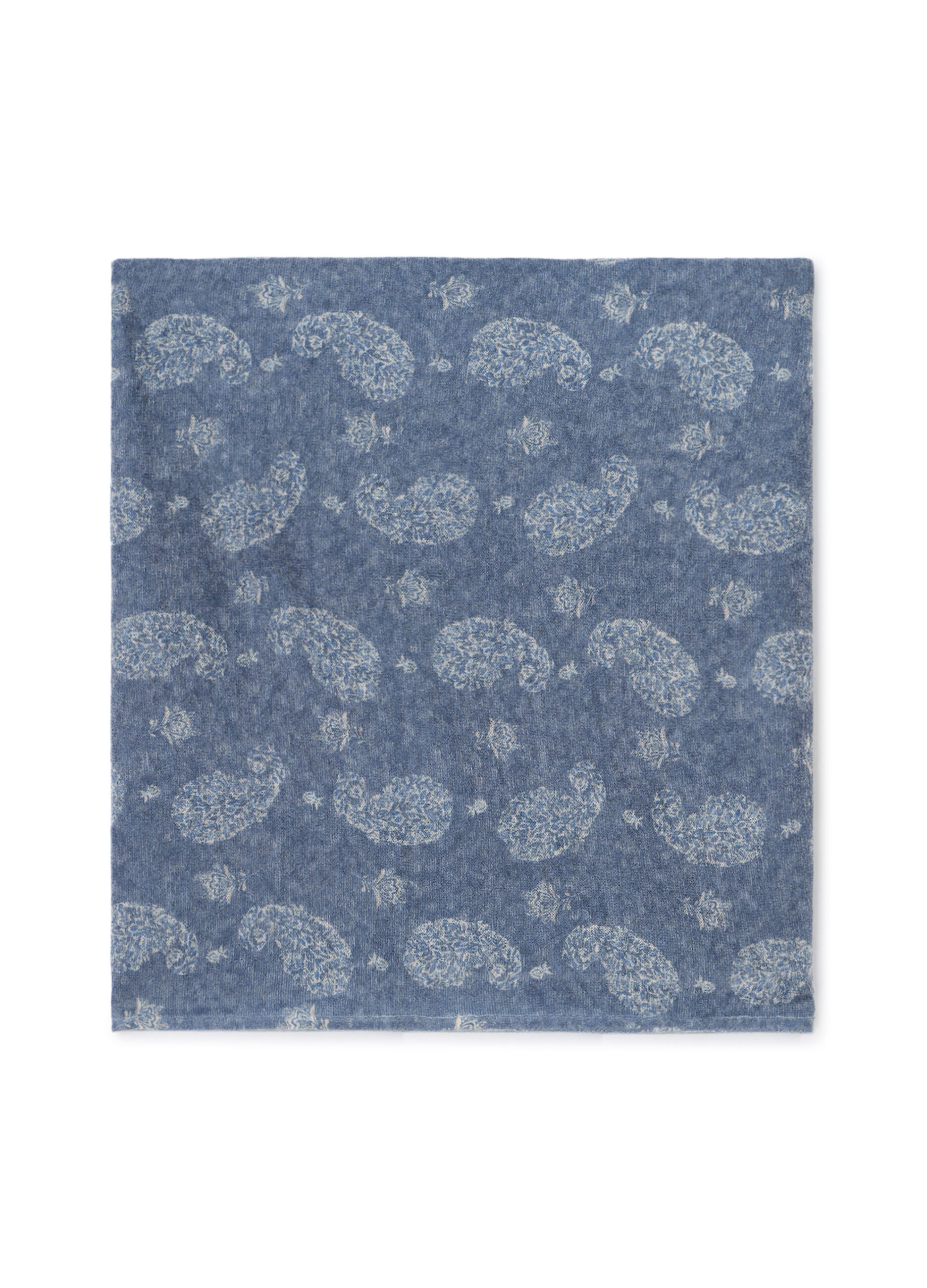 Paisley scarf in mixed alpaca and wool blend