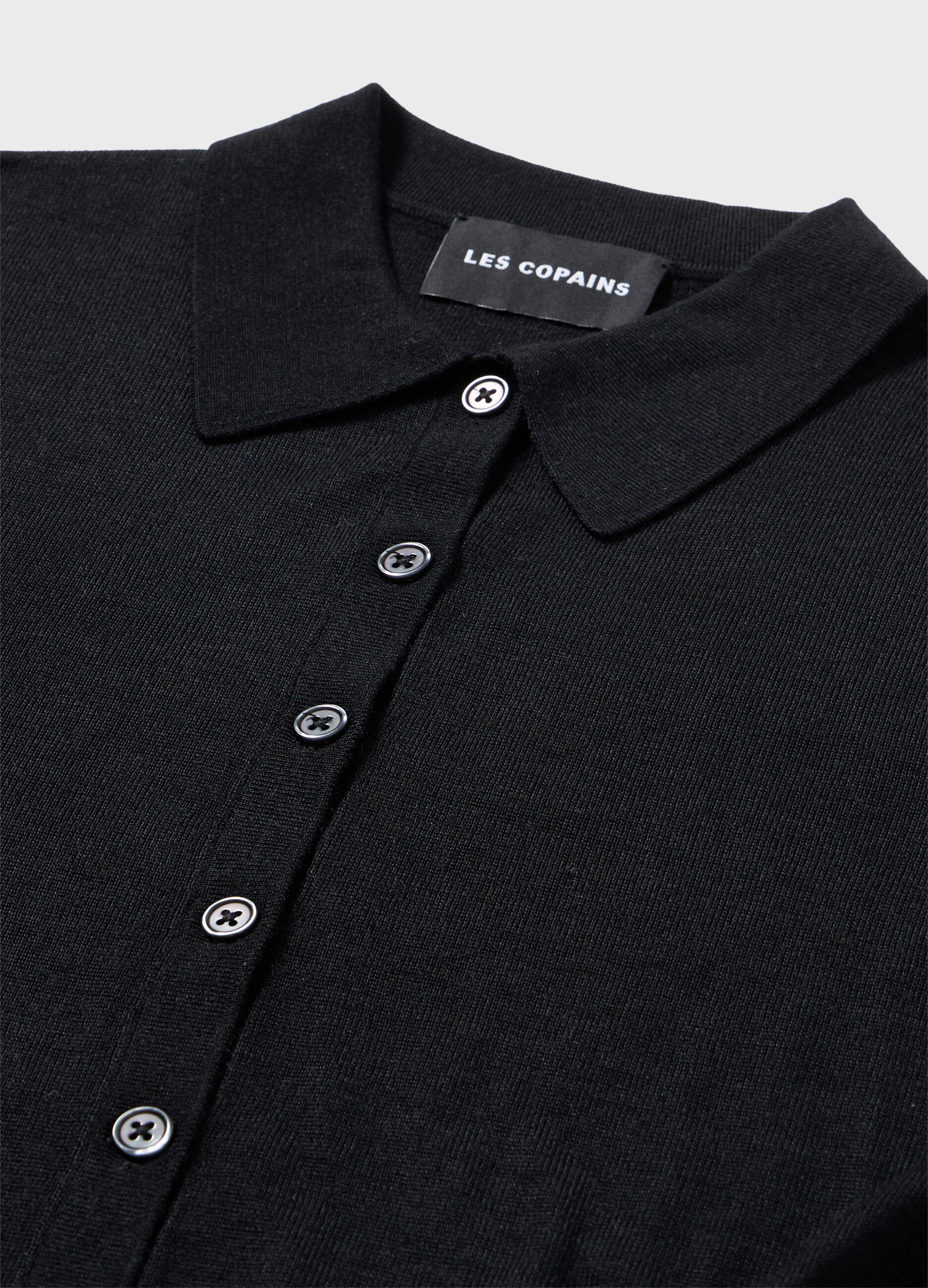 Polo neck with long sleeves in wool blend