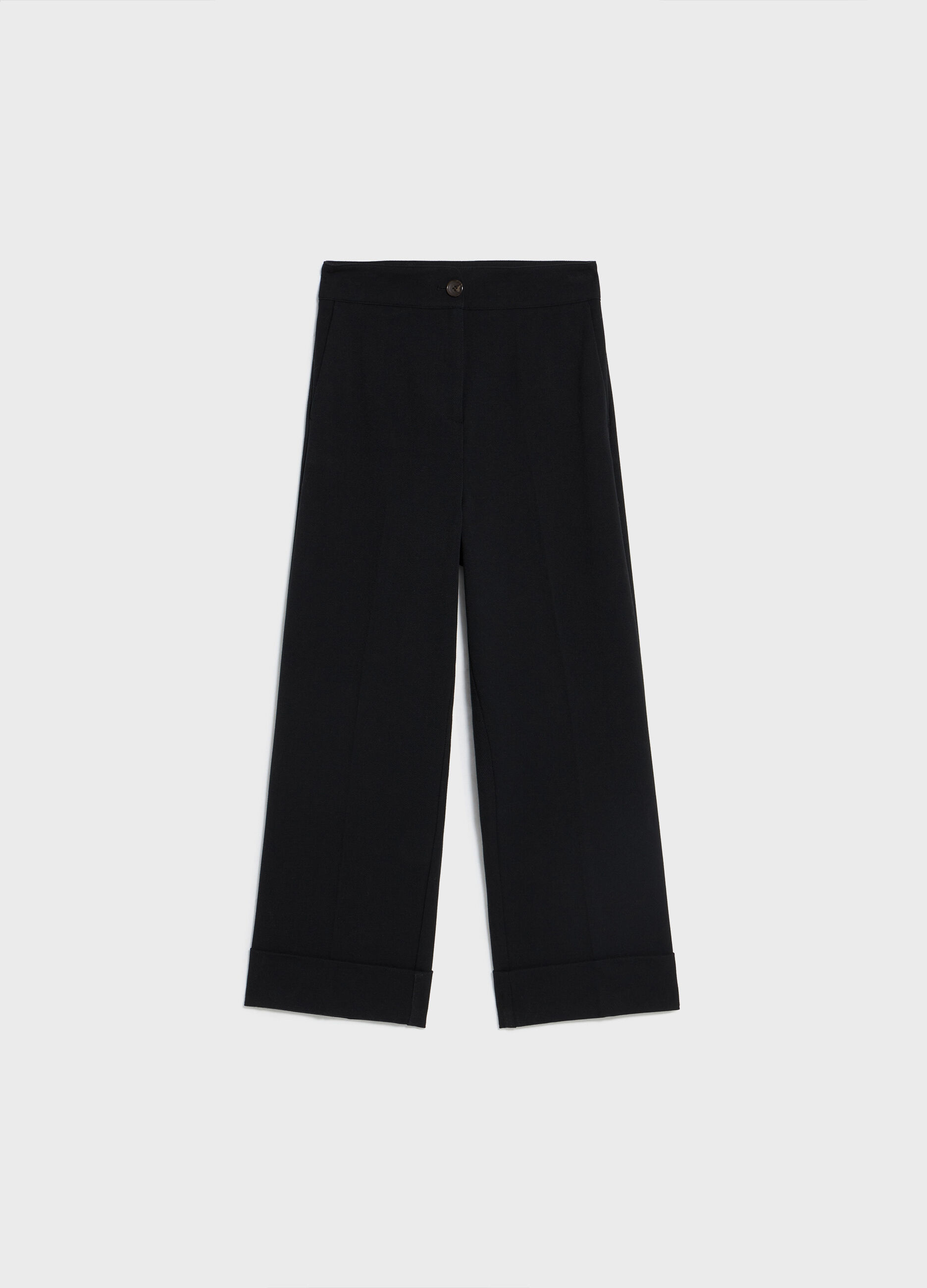 Pantaloni straight fit con risvolto