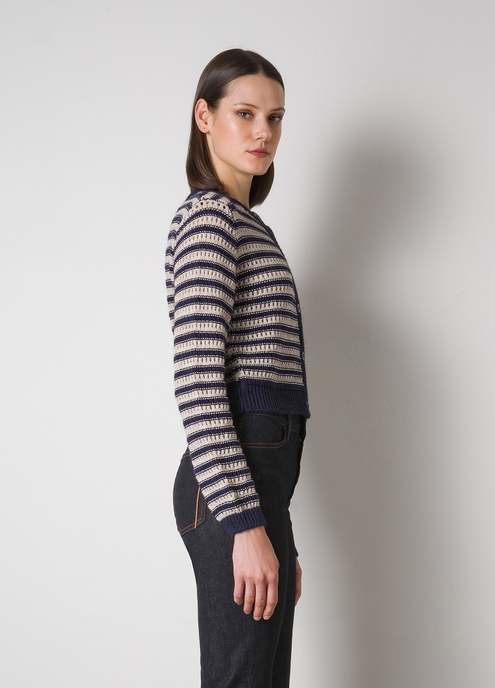 Alpaca wool-blend tricot cardigan _3