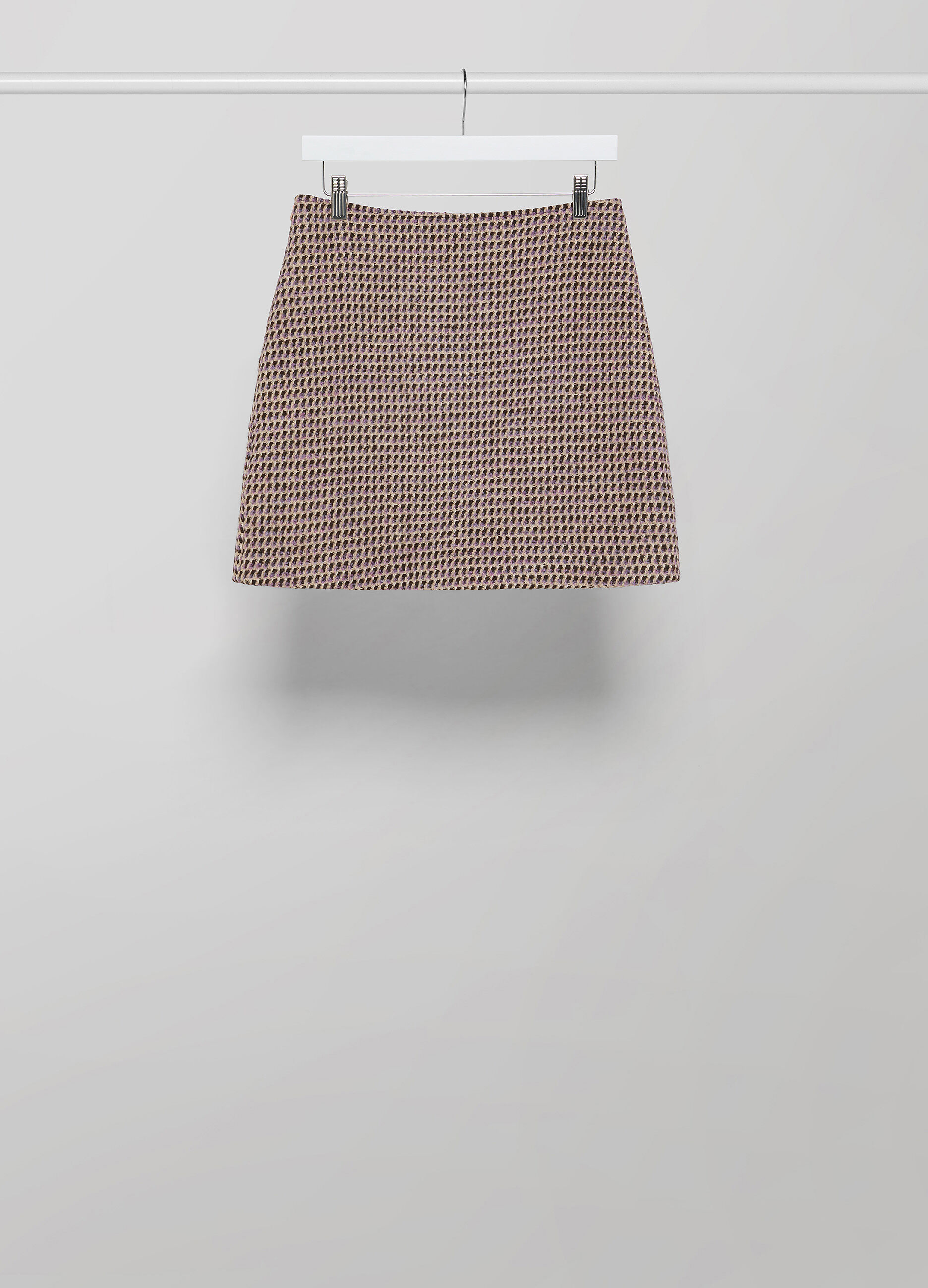 Multicolor wool blend mini skirt
