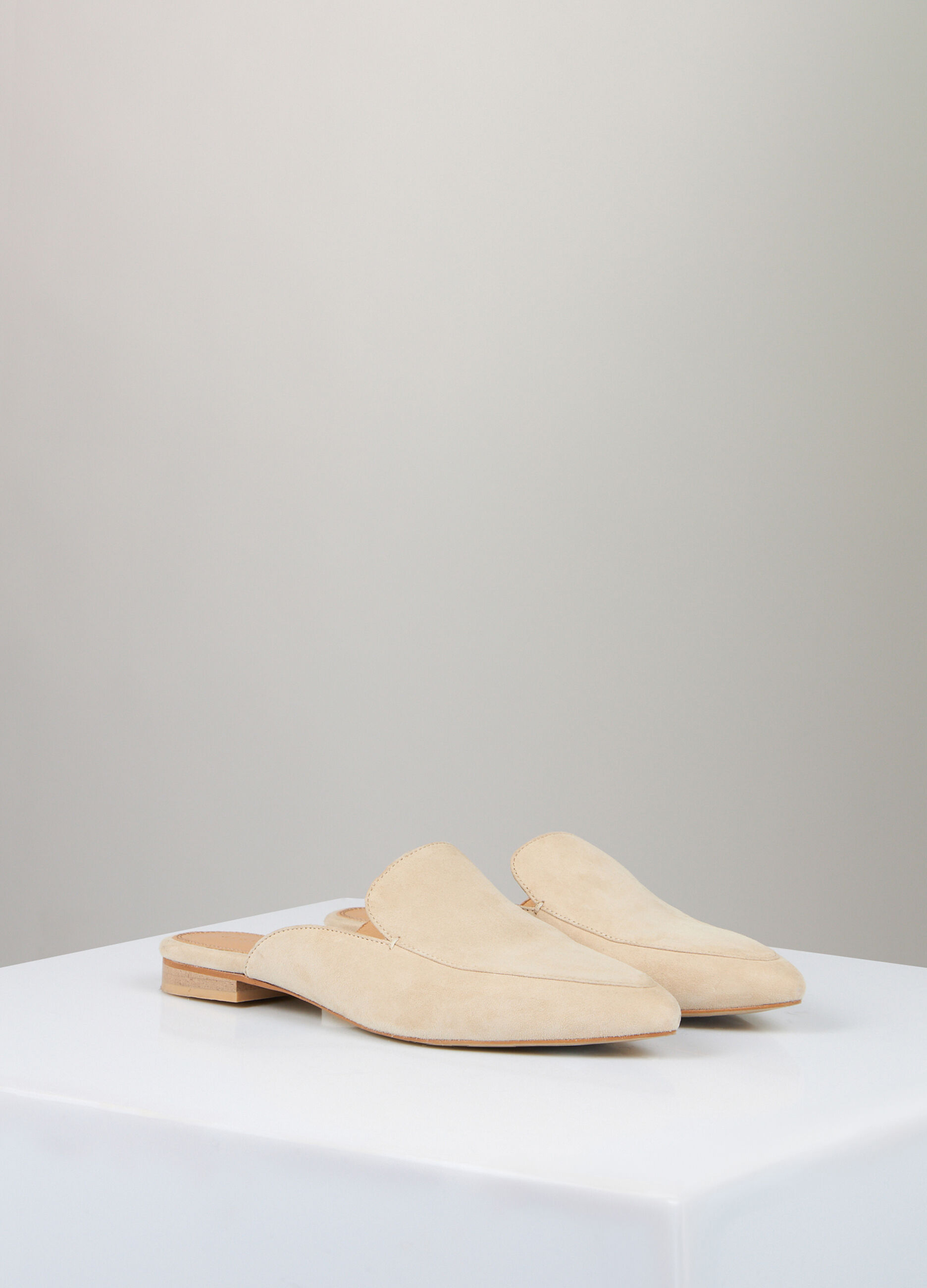 Suede loafer mules_0