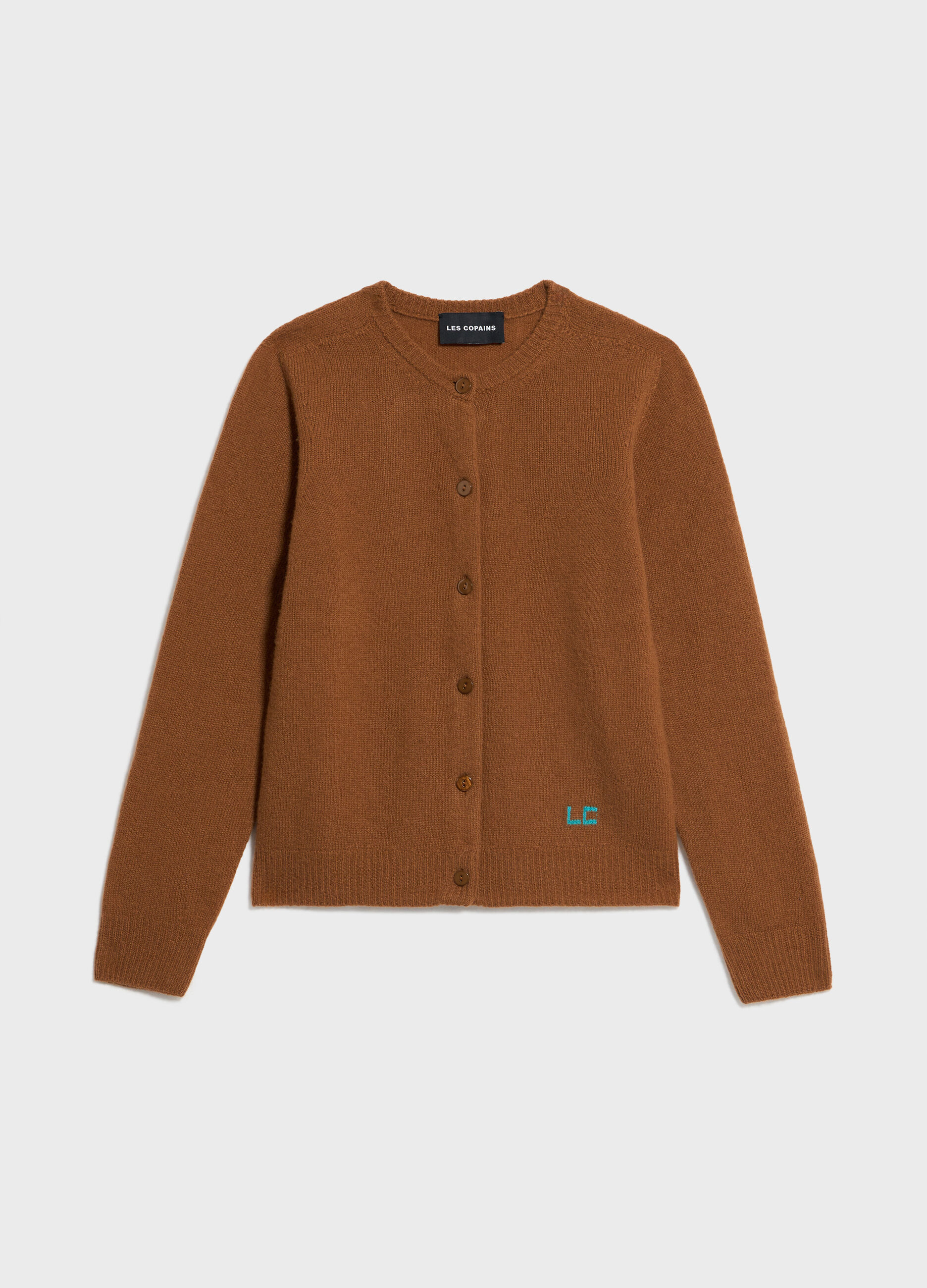 Knitted cardigan in cashmere and merino wool