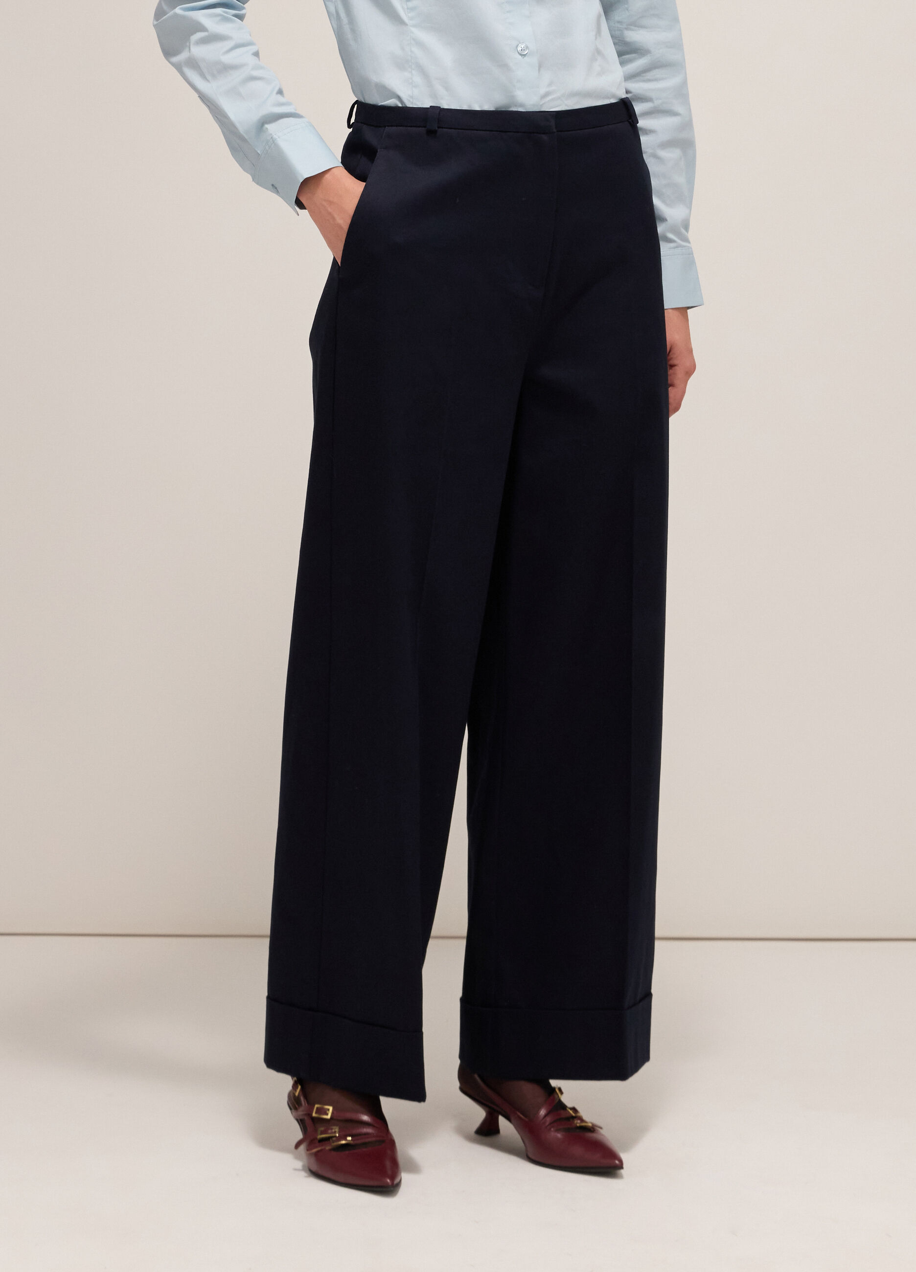 Pantaloni in twill di cotone