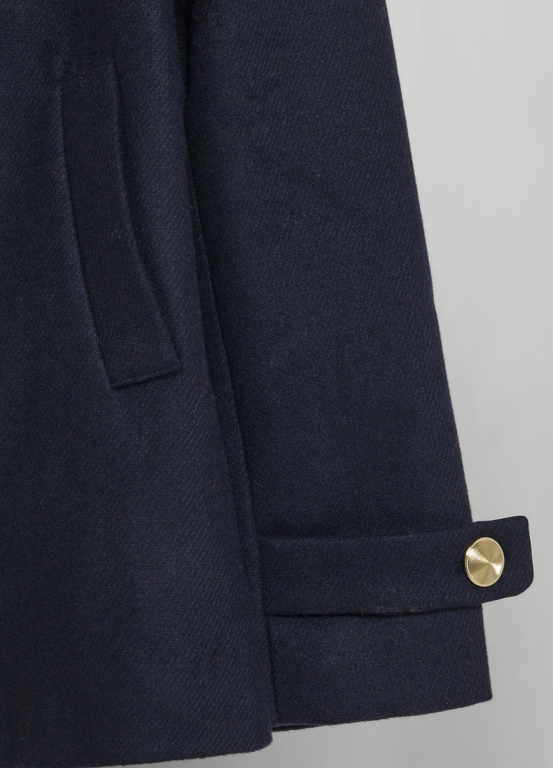 Wool-blend double-breasted coat