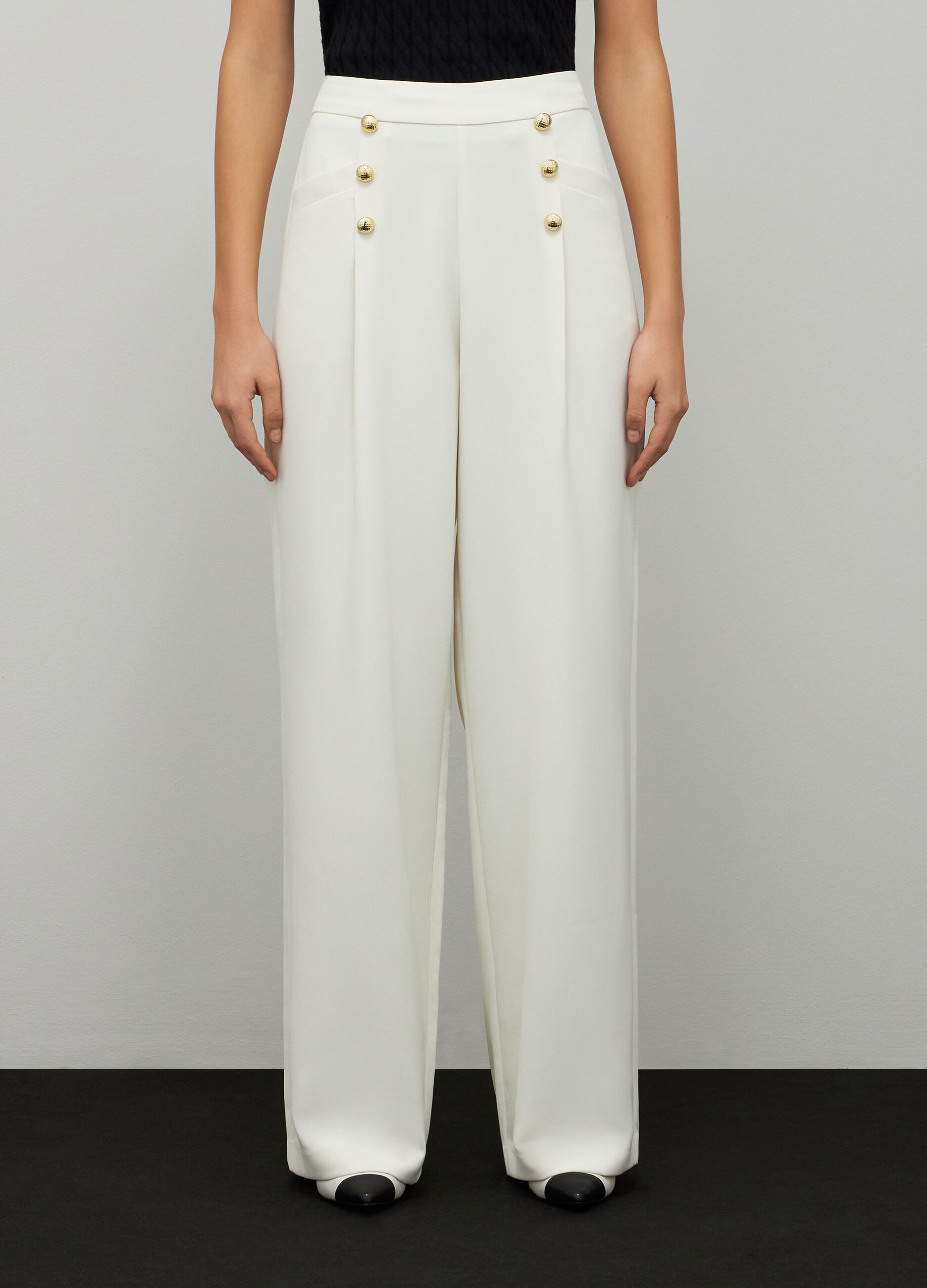Palazzo trousers with pleats_1