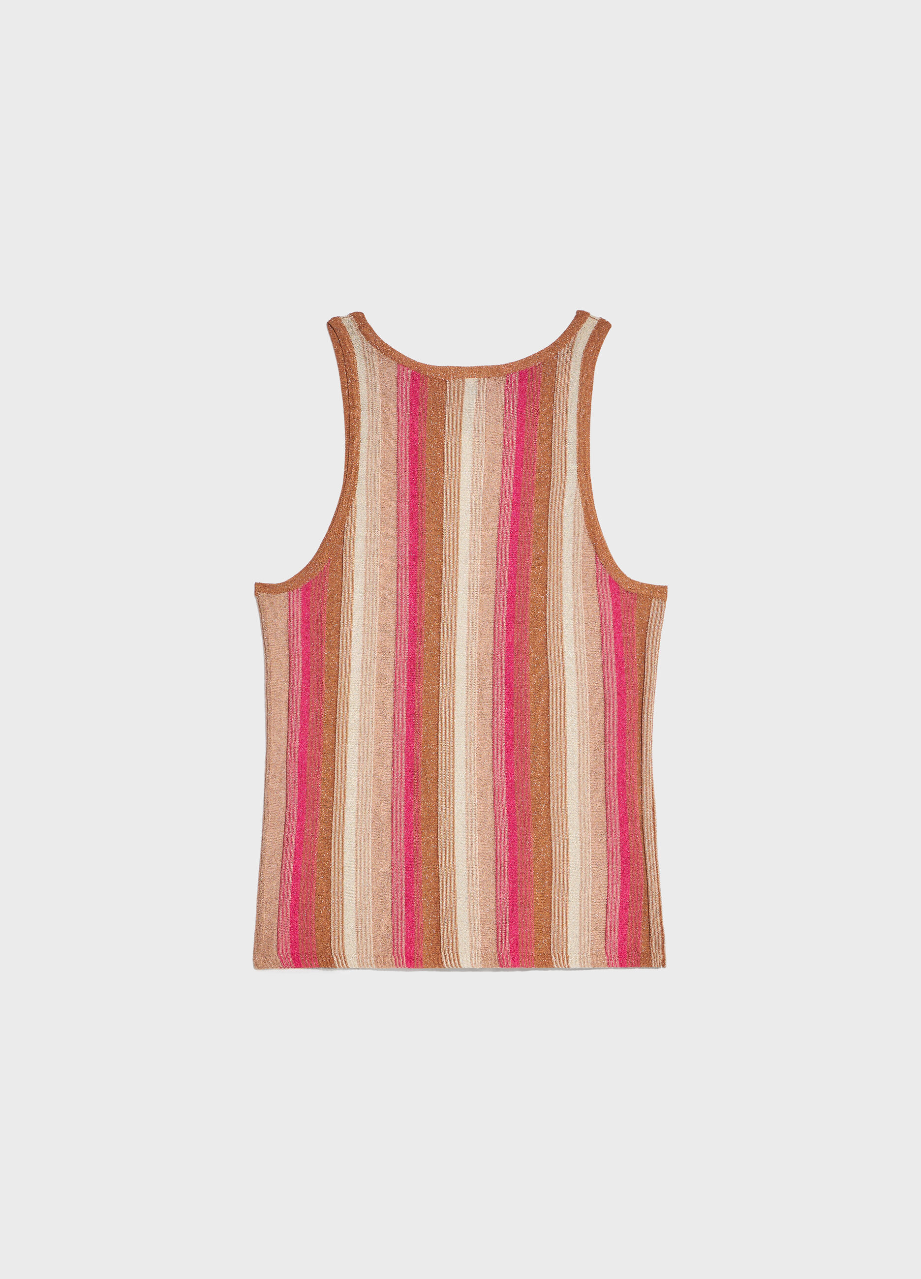 Pink and brown striped sleeveless top_5