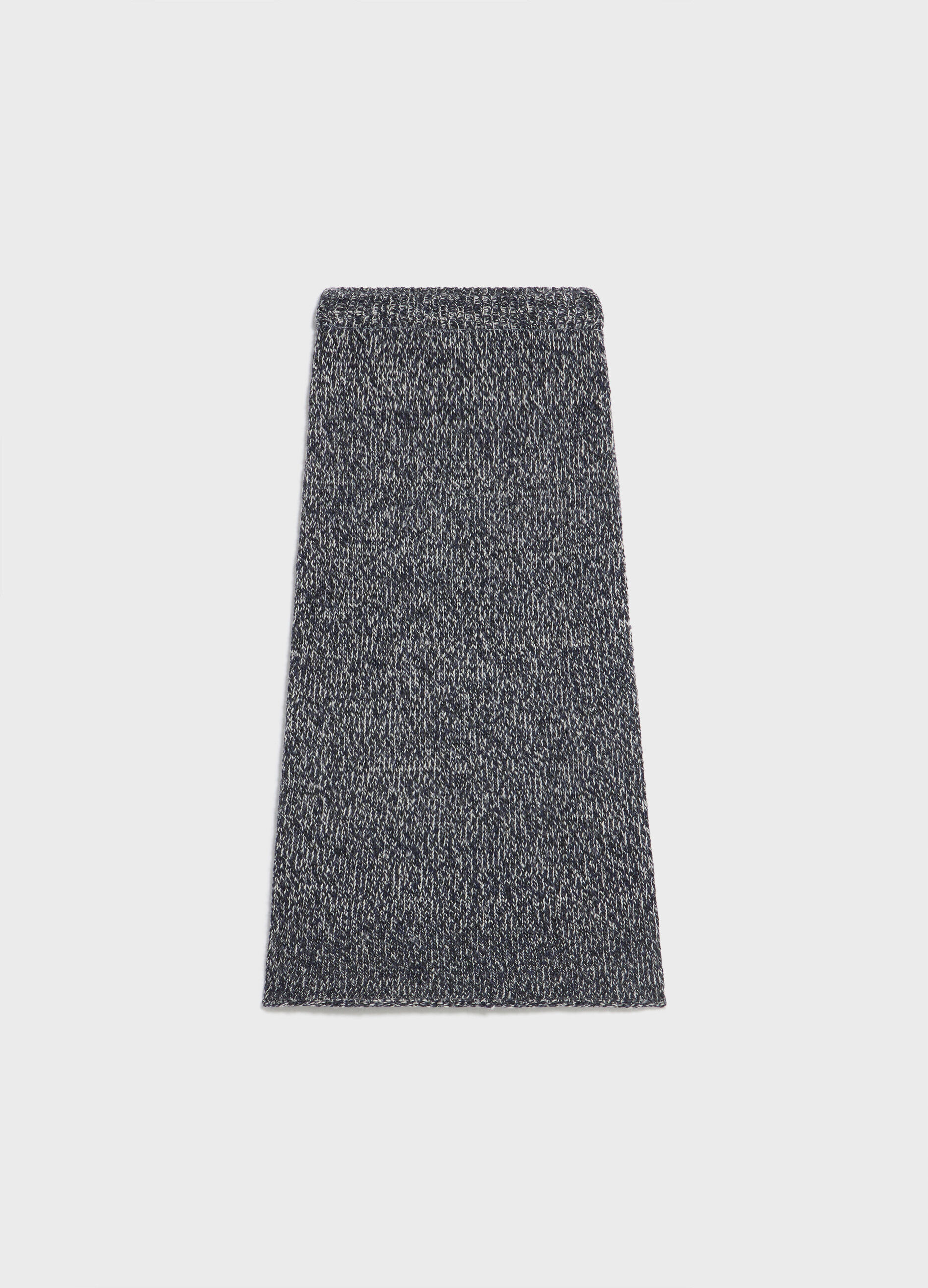 Longuette skirt in mélange knit