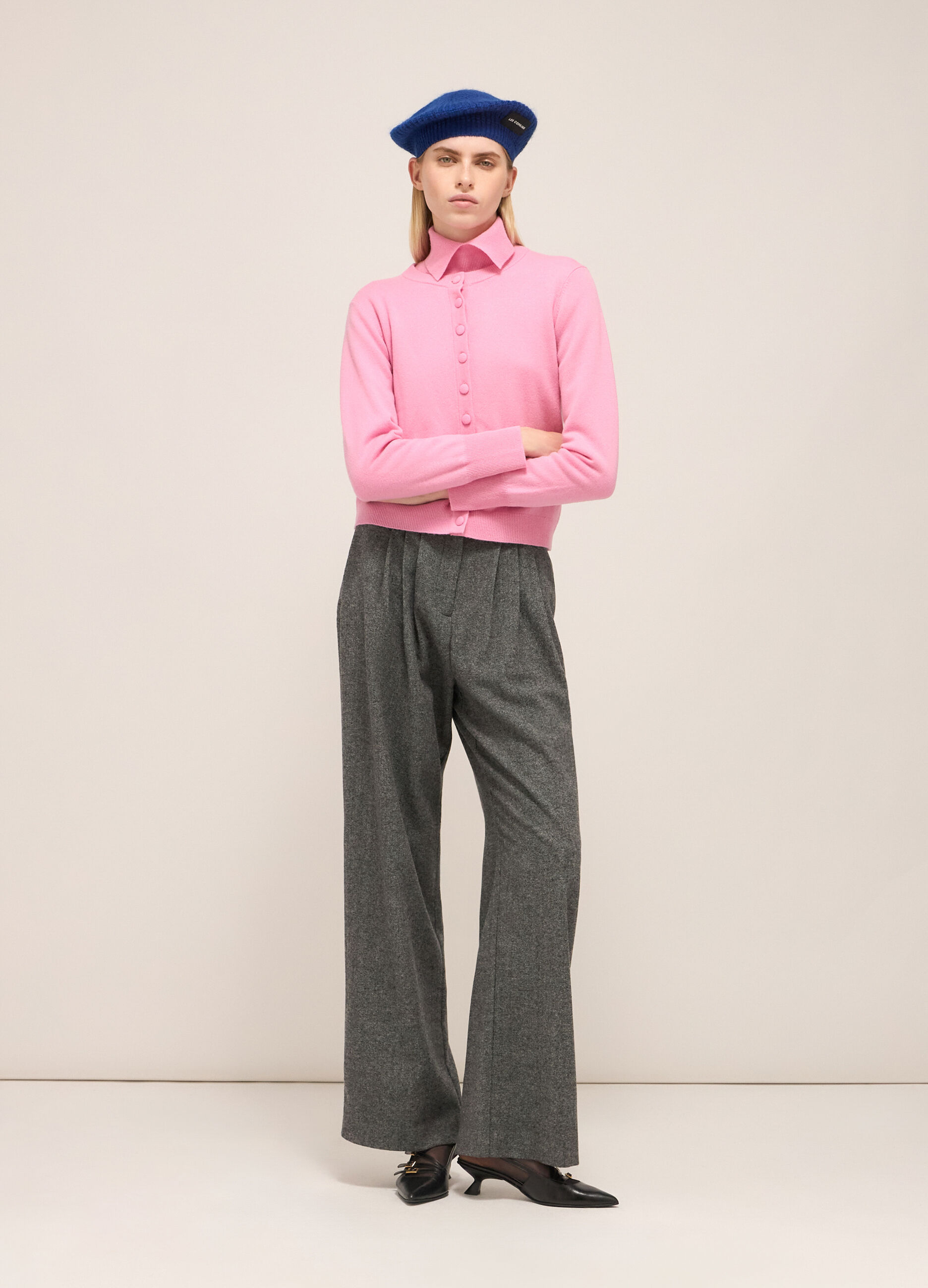 Knitted cardigan in merino wool  