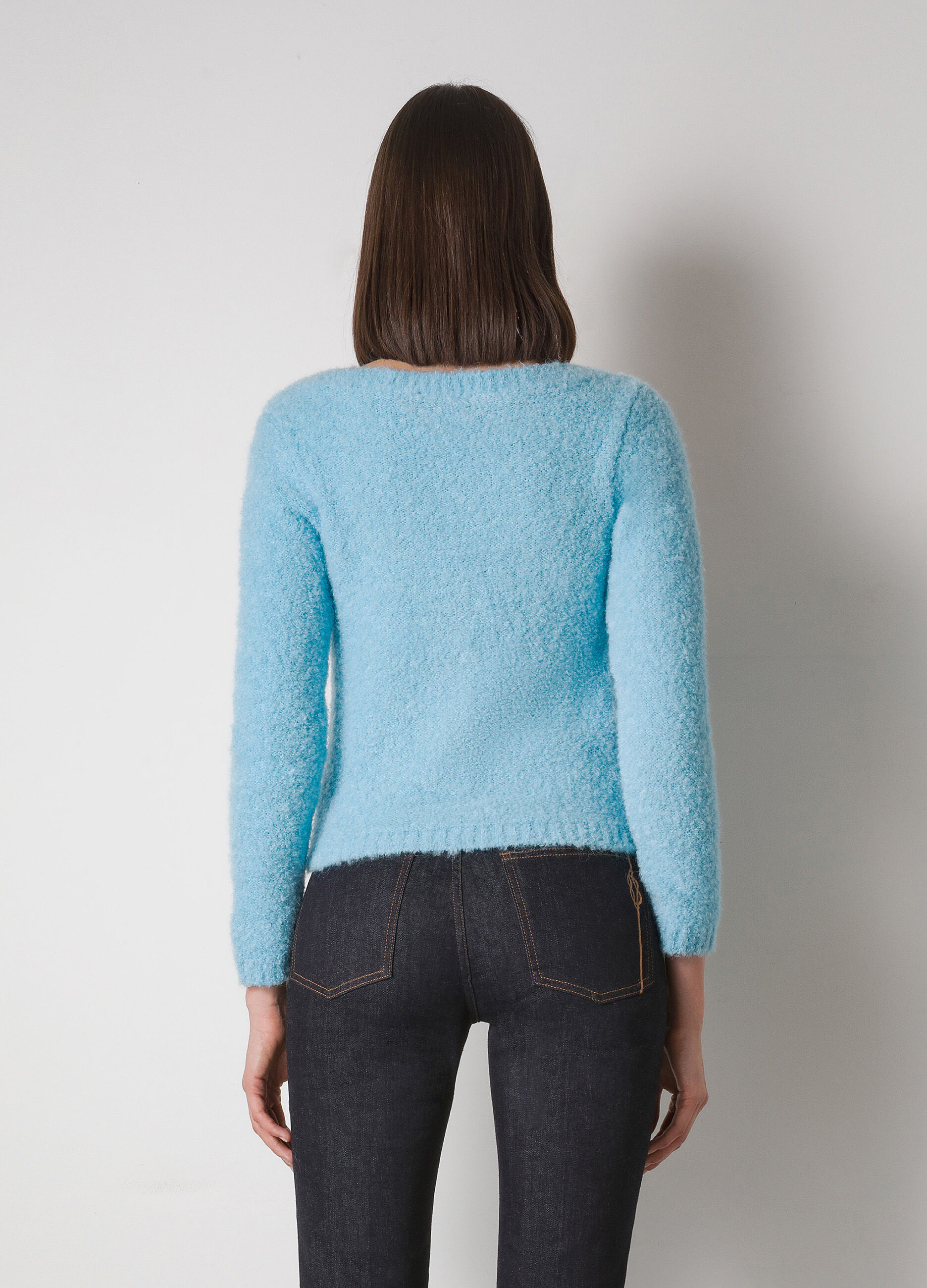 Cardigan tricot in misto lana mohair