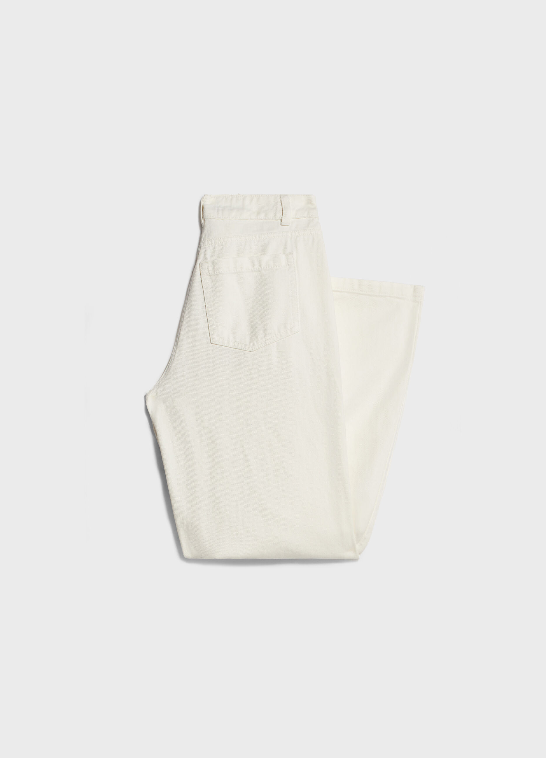 Cotton denim culotte style pants_6
