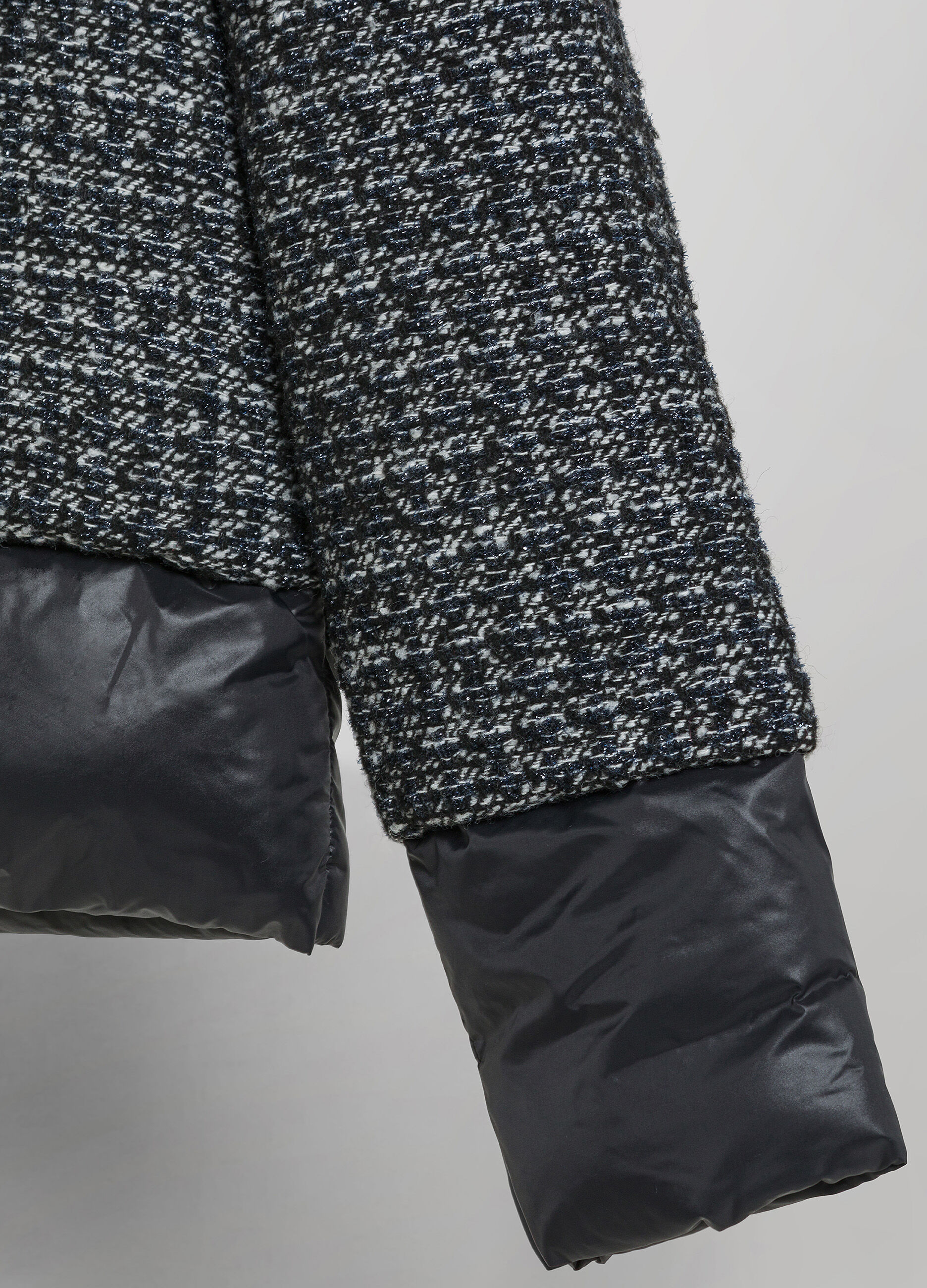 Down jacket with bouclé wool blend exterior_6