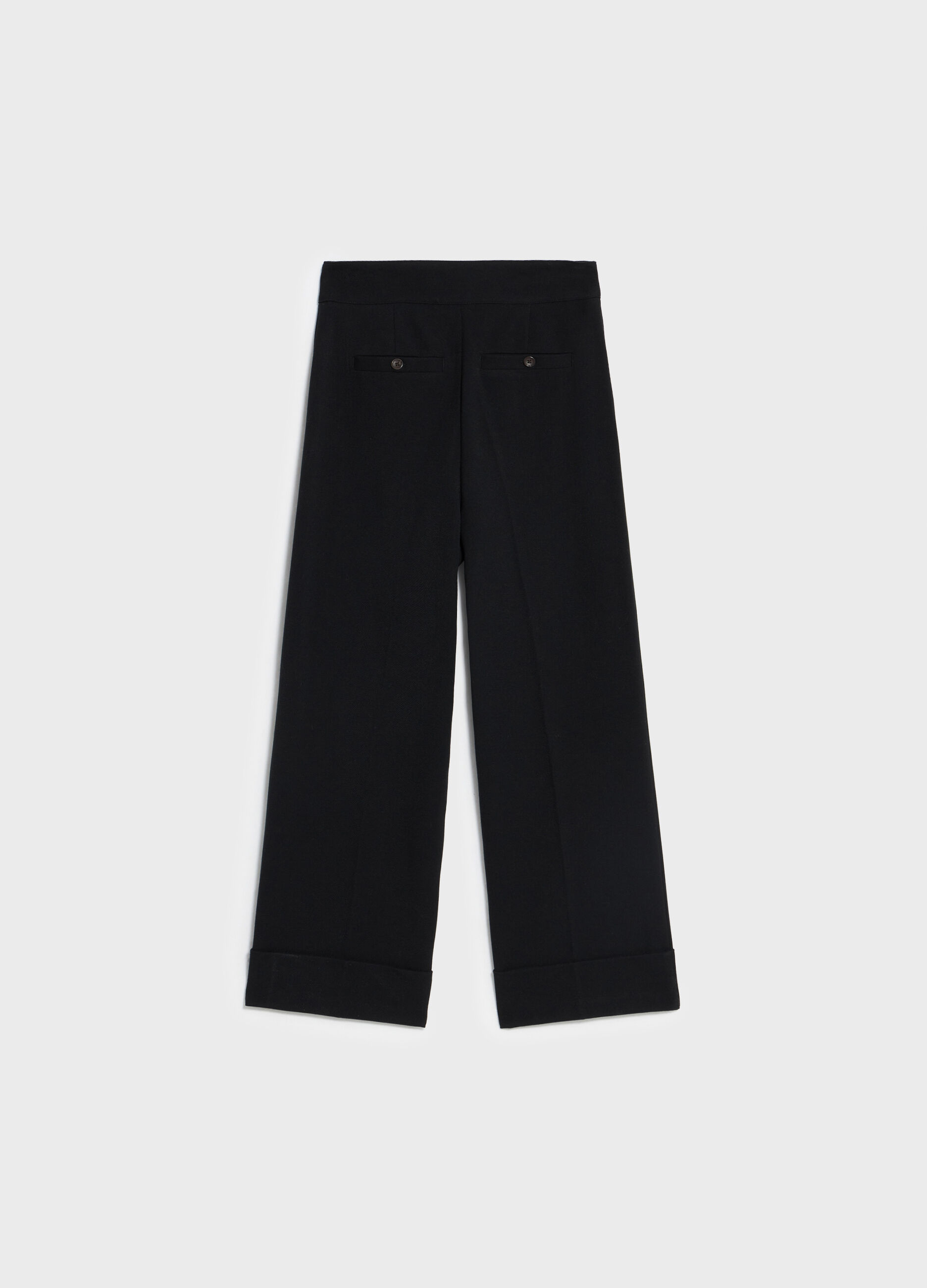 Pantaloni straight fit con risvolto