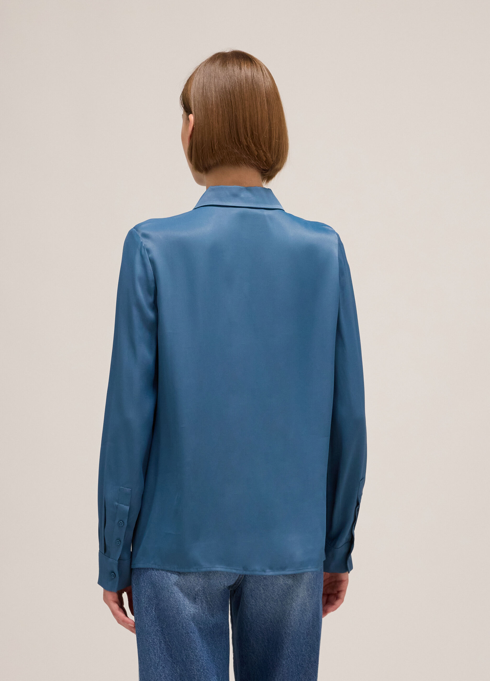 Long-sleeved shirt in viscose