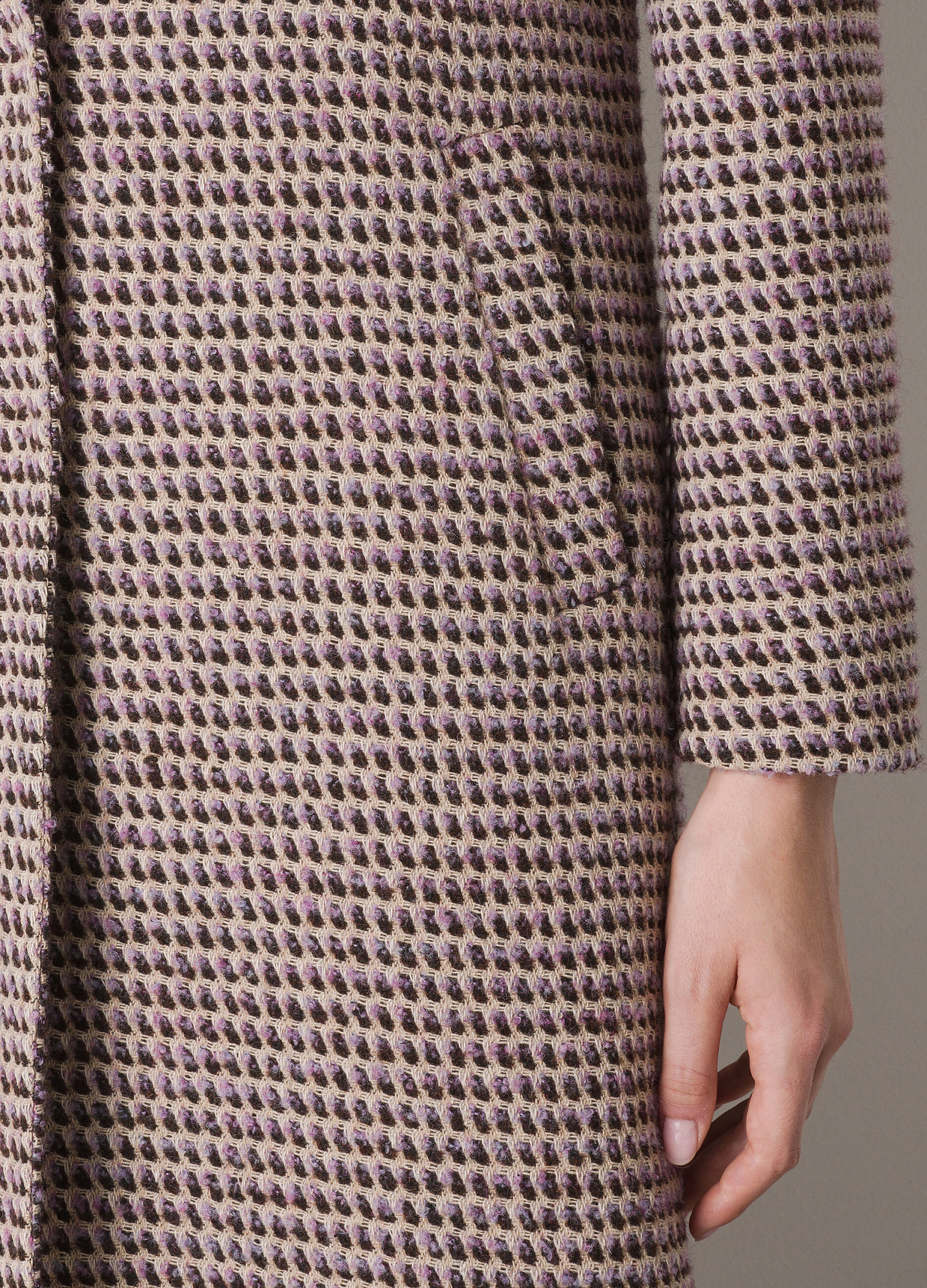 Wool-blend long coat