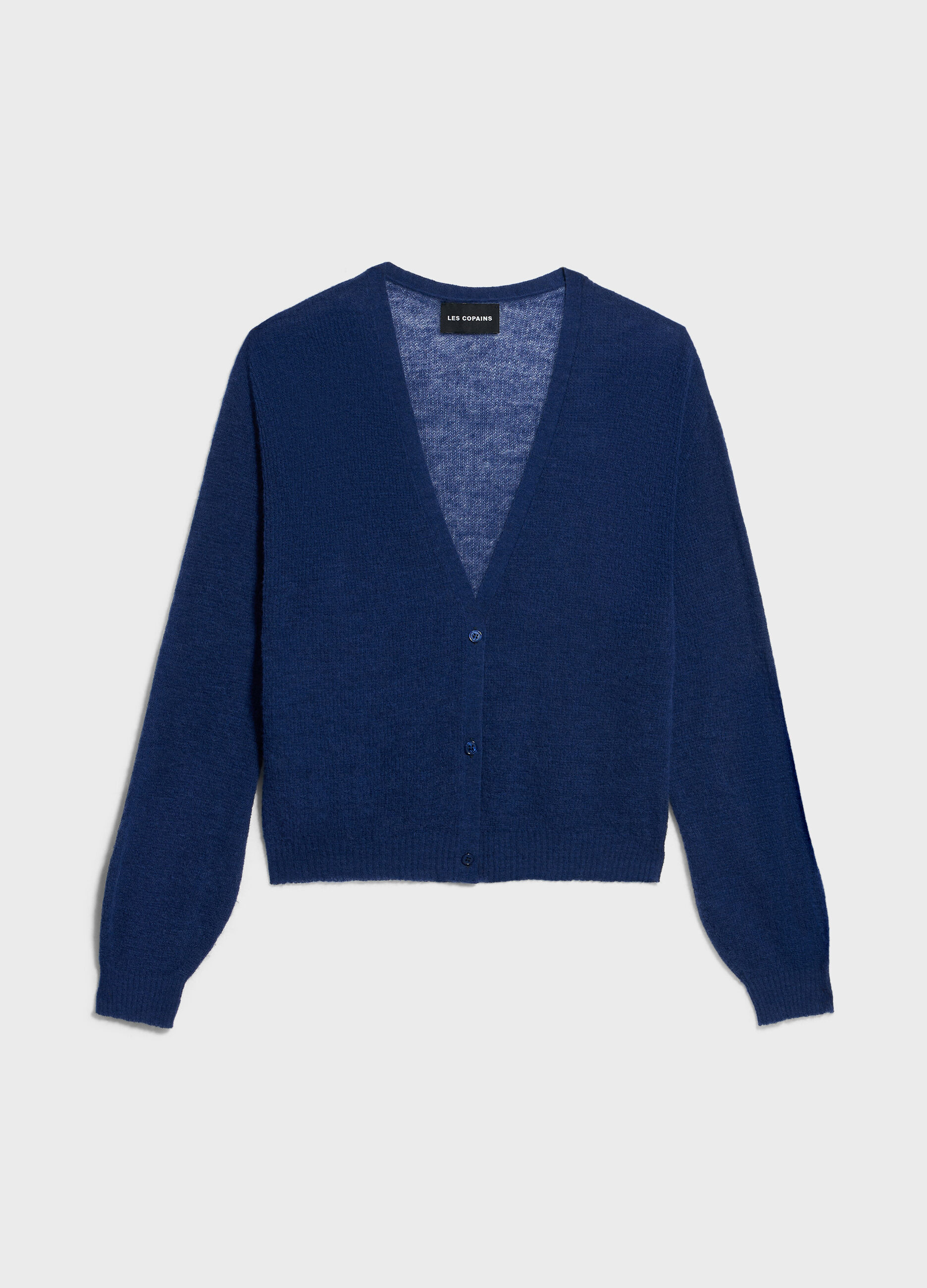 Knitted cardigan with V neck