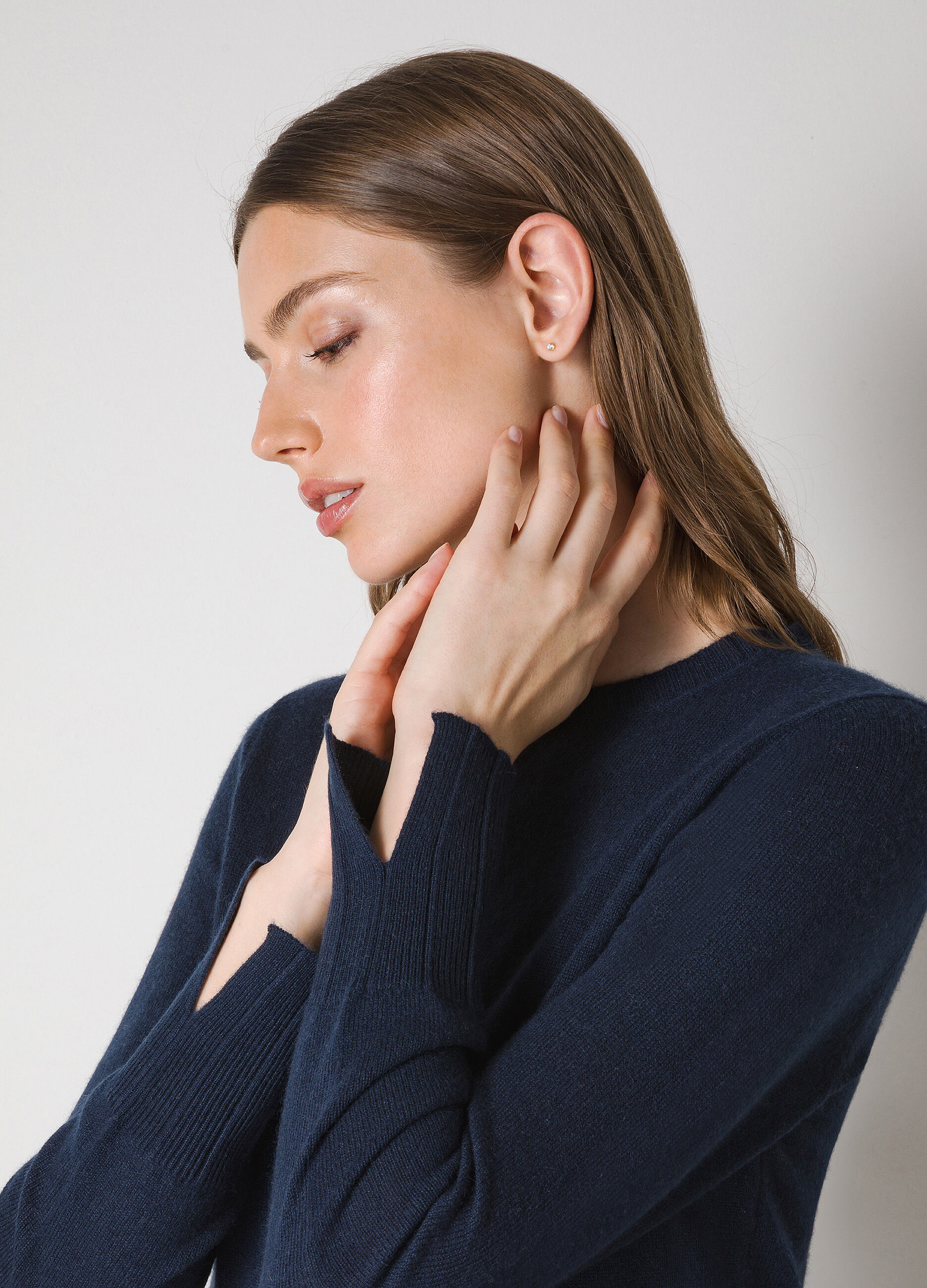Pure cashmere tricot pullover 