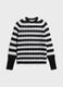 Striped crew-neck sweater in wool and mohair blend_4