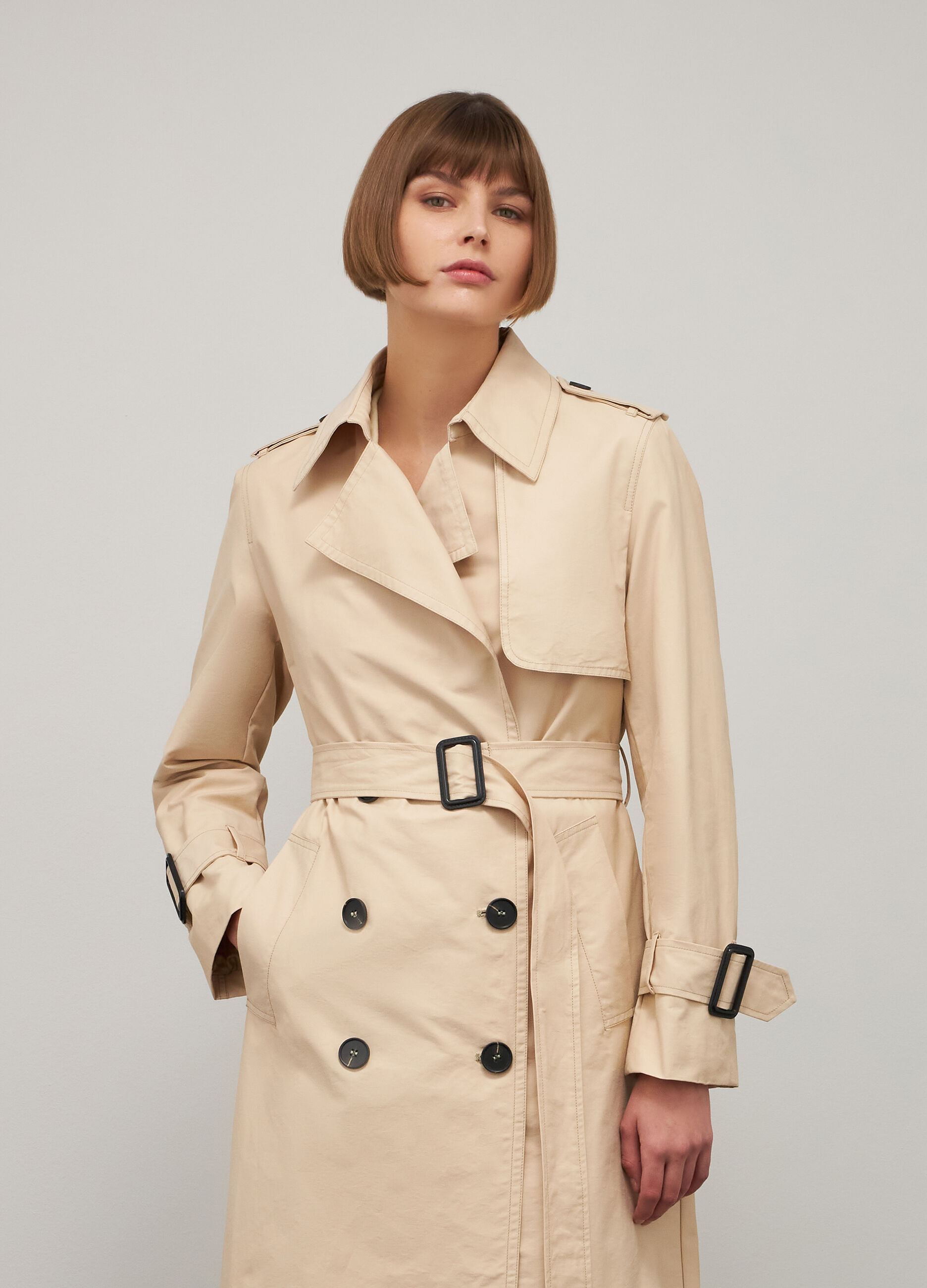 Cotton blend trench coat_1