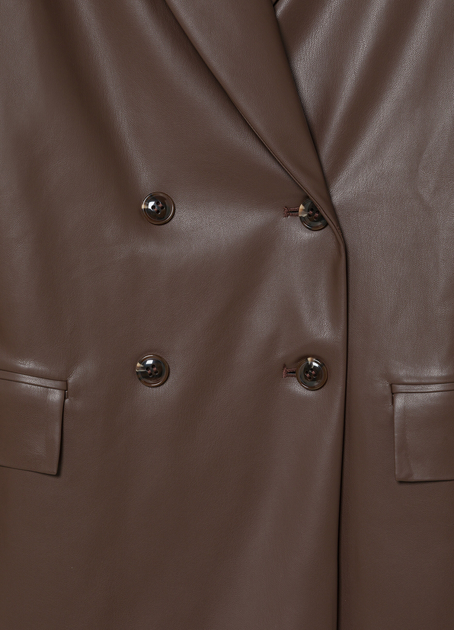 Faux leather double-breasted blazer_6