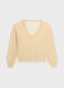 Knitted sweater with V neck_5