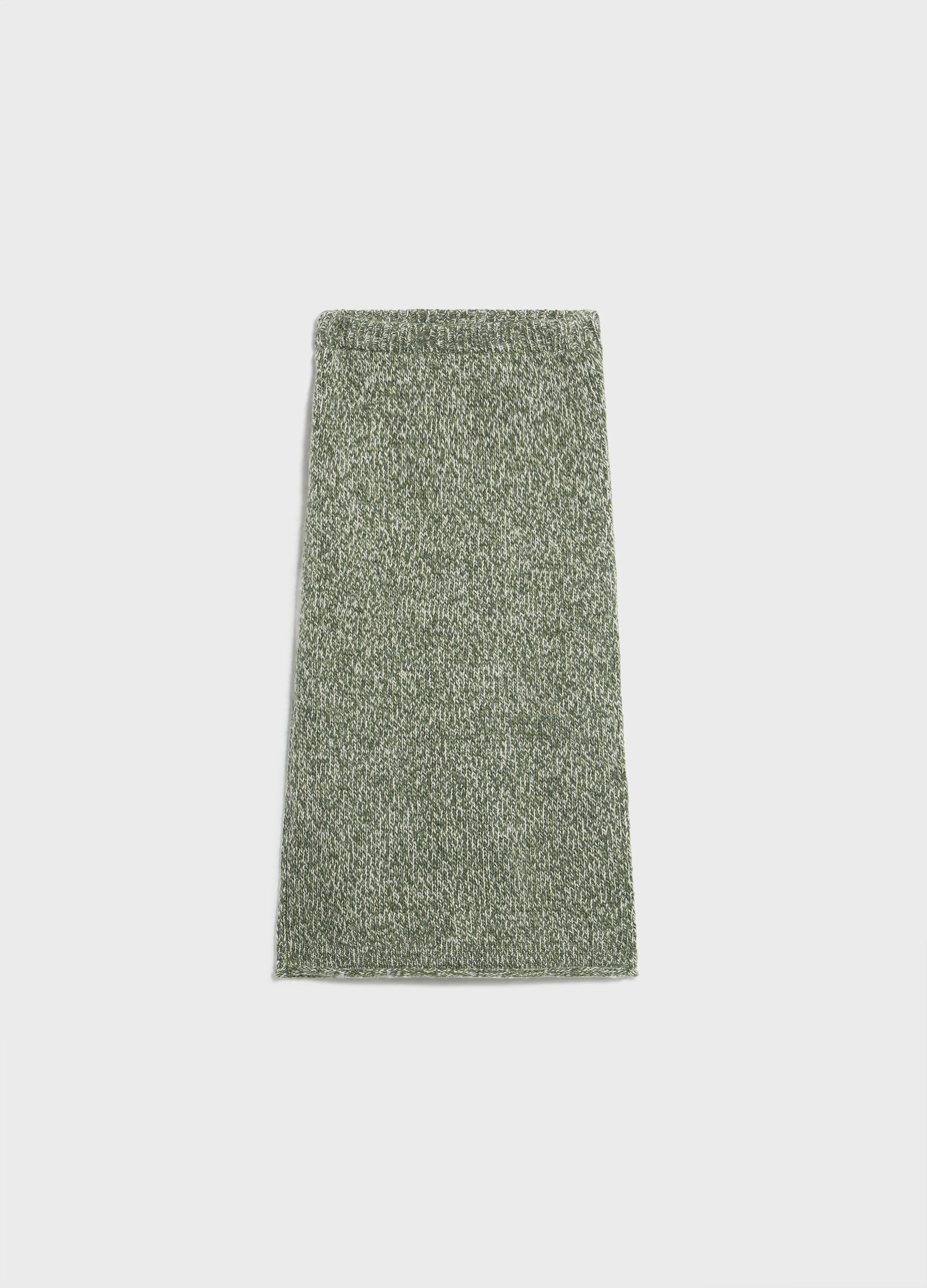 Longuette skirt in mélange knit