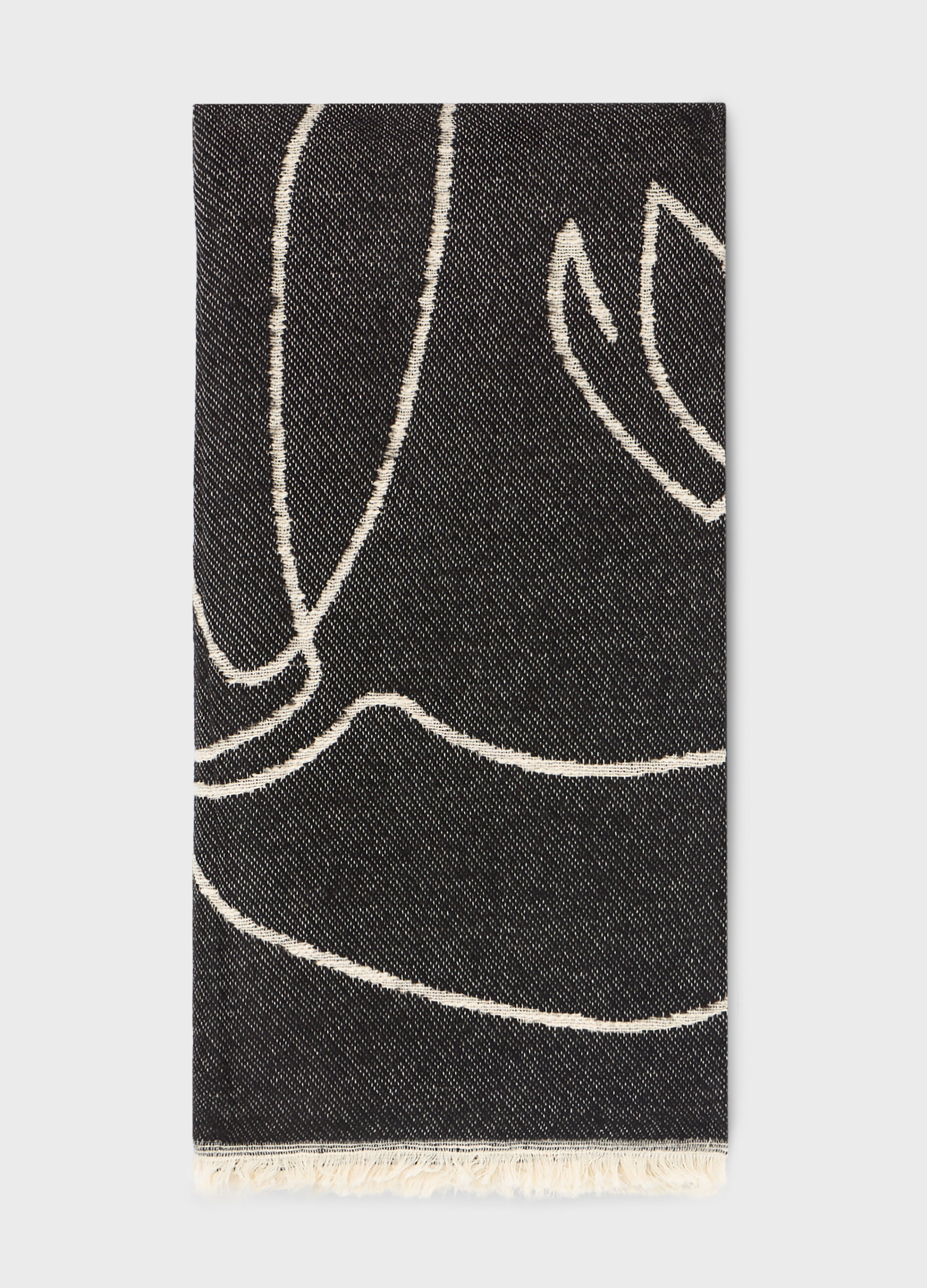 Oversized scarf in cotton blend gauze